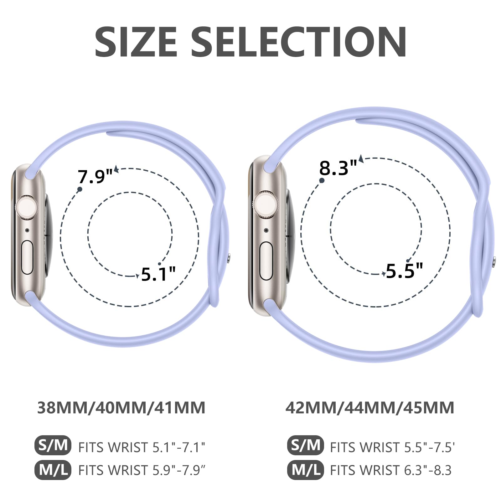 Imivio Sport Band Compatible With Apple Watch Series 3 38Mm Band 40Mm 41Mm 42Mm 44Mm 45Mm 49Mm For Women Men, Soft Silicone Wate
