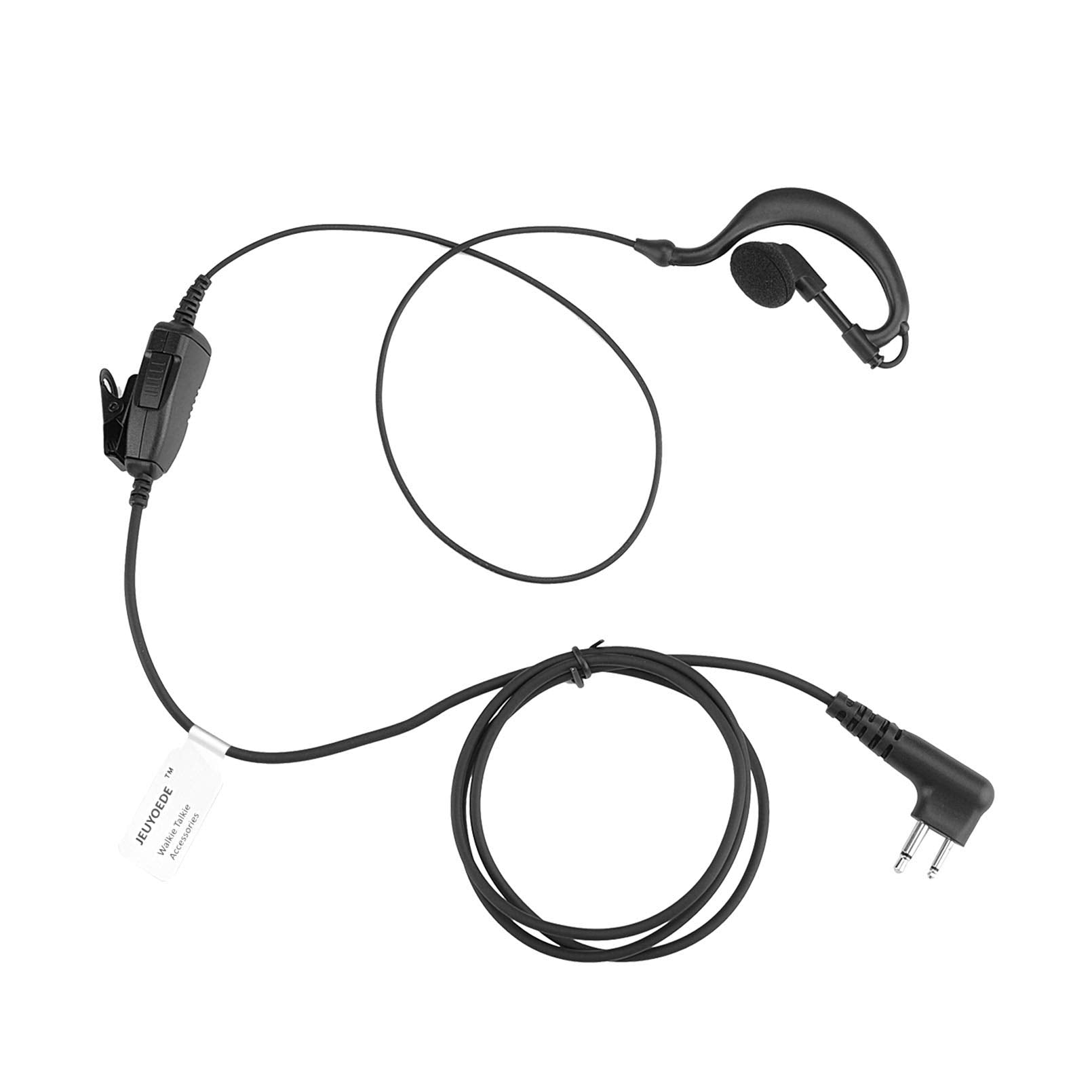 Jeuyoede G Shape Cp185 Single Wire Headset Surveillance Earpiece Mic Compatible With Motorola Two Way Radio Rmm2050 Rmu2080 Xu26