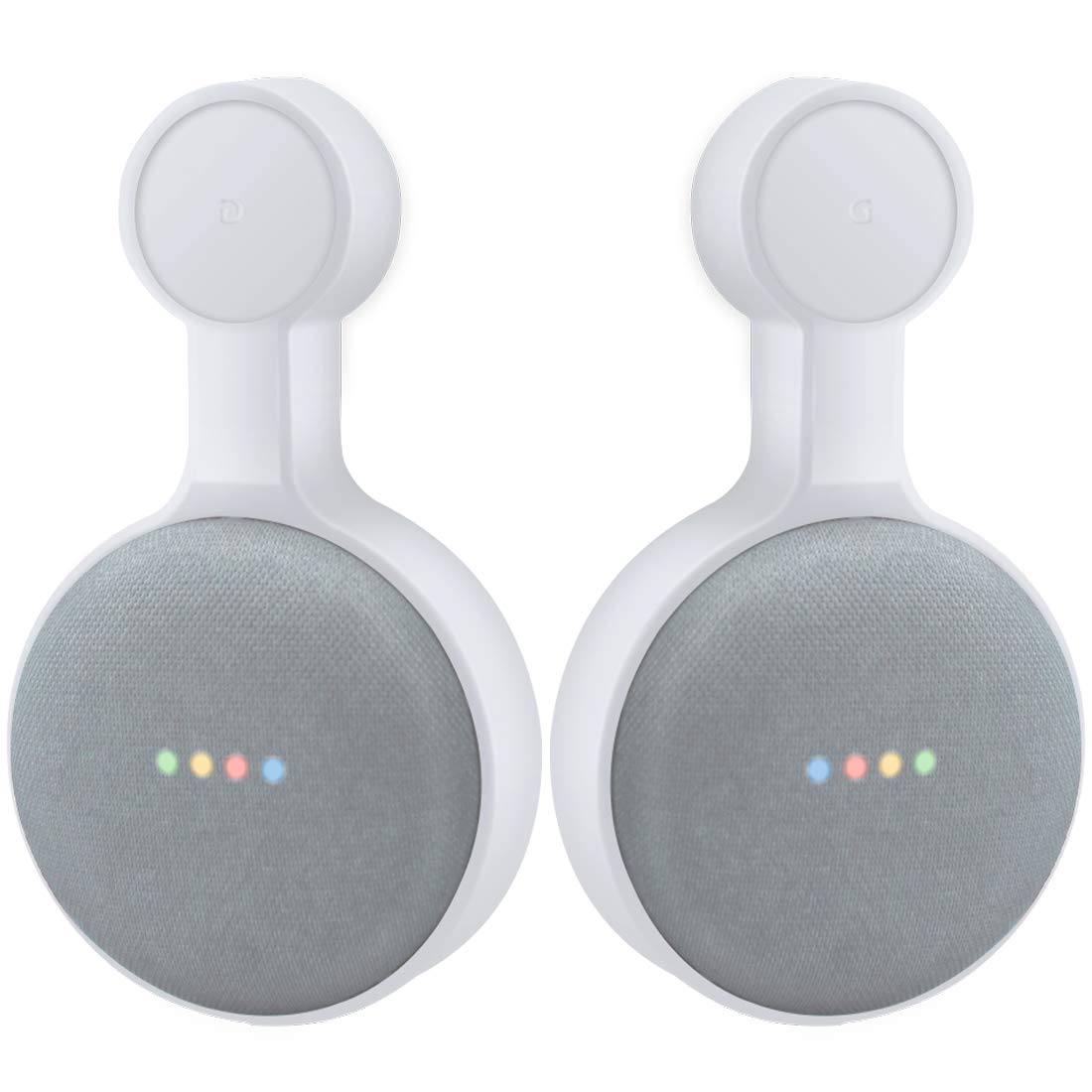 Amortek Outlet Wall Mount Holder For Google Home Mini (1St & 2Nd Genernation), A Space Saving Accessories For Google Nest Mini Speaker (White)