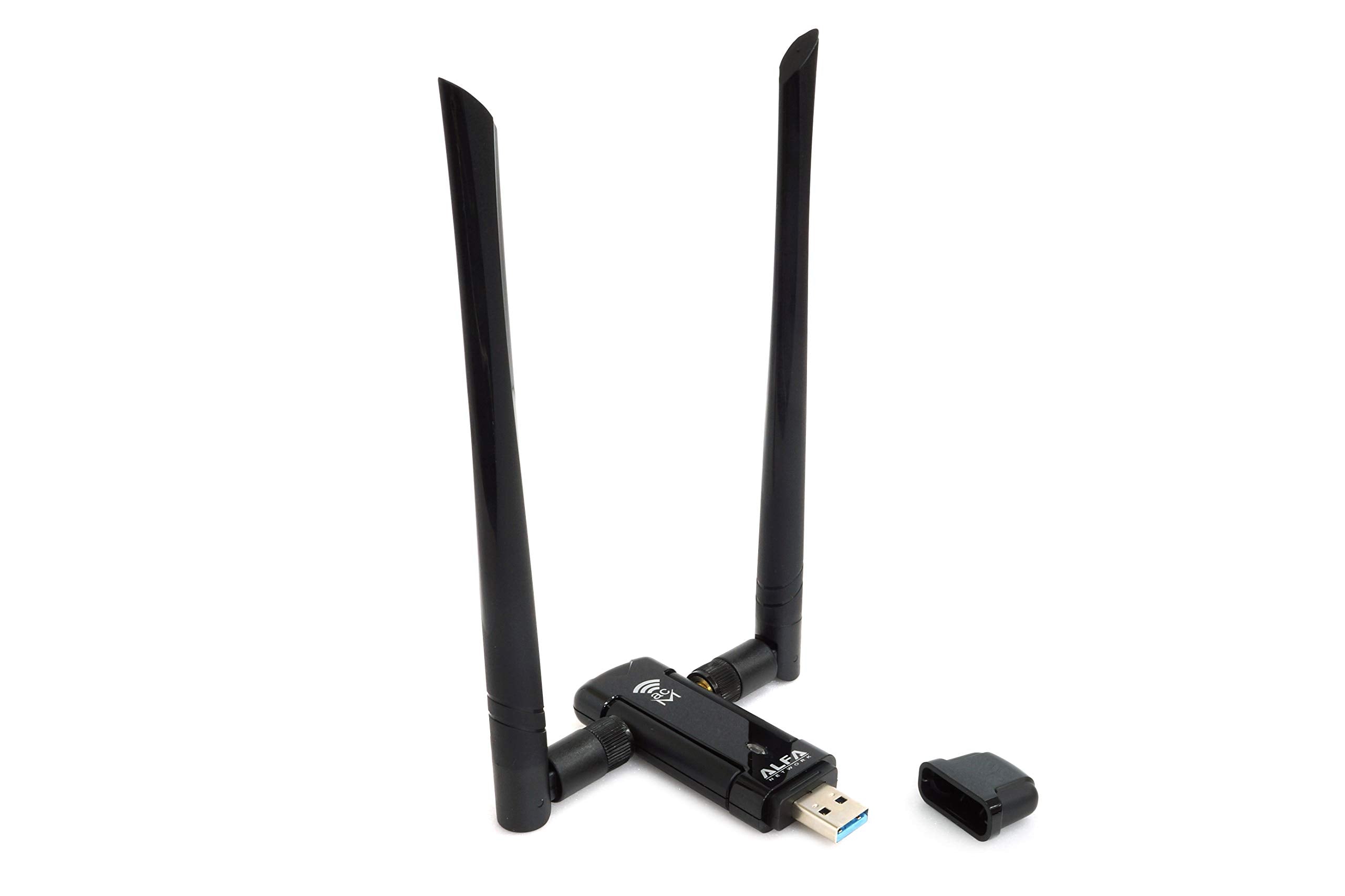 ALFA Network AWUS036ACM Long-Range Wide-Coverage Dual-Band AC1200 USB Wireless Wi-Fi Adapter w/High-Sensitivity External Antenna