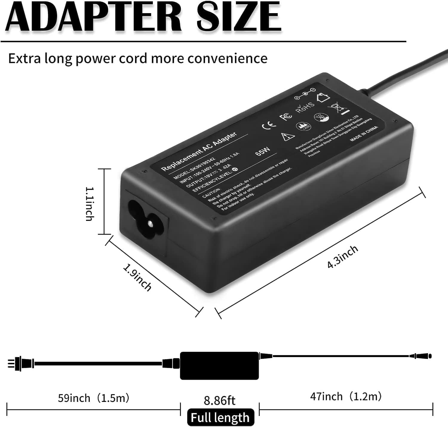 Ac Adapter Laptop Charger For Hp Envy X360 15 U010Dx 15 U011Dx 15 U002Xx 15 U050Ca 14 F020Us 14 F021Nr Sleekbook Ultrabook Laptop Notebook Battery Power Supply Cord Plug