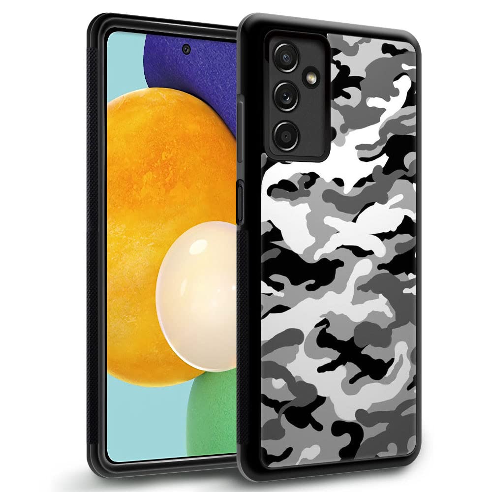 Samsung Galaxy A14 5G Case,Gray Camouflage Galaxy A14 5G Cases For Boys Men,Anti Scratch Soft Tpu Pattern Design Case Compatible