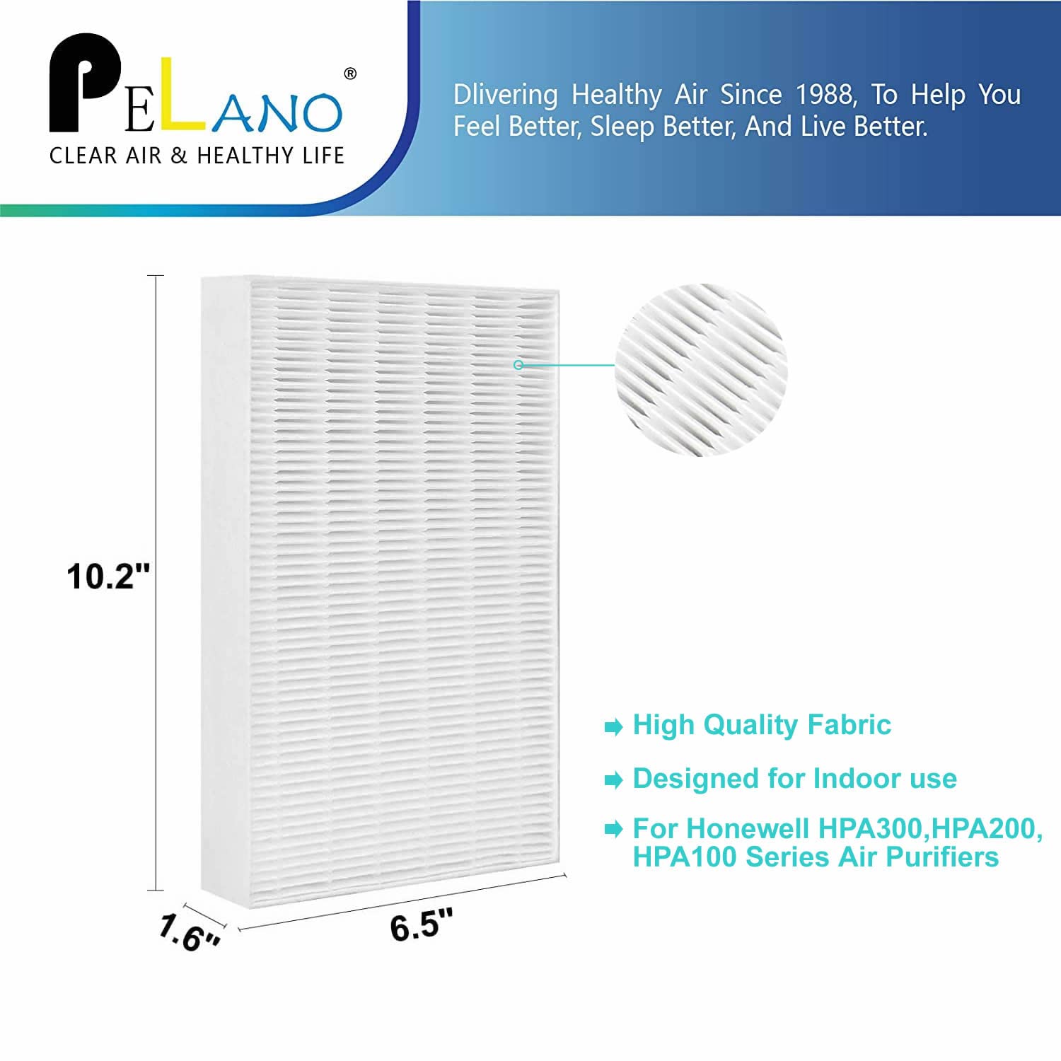 Pelano Hpa300 Replacement Hepa Filters R For Honeywell Air Purifier Ha300, Hpa300, Hpa300Vp, Hpa304, Hpa3300, Hpa5300 & Hpa8350,