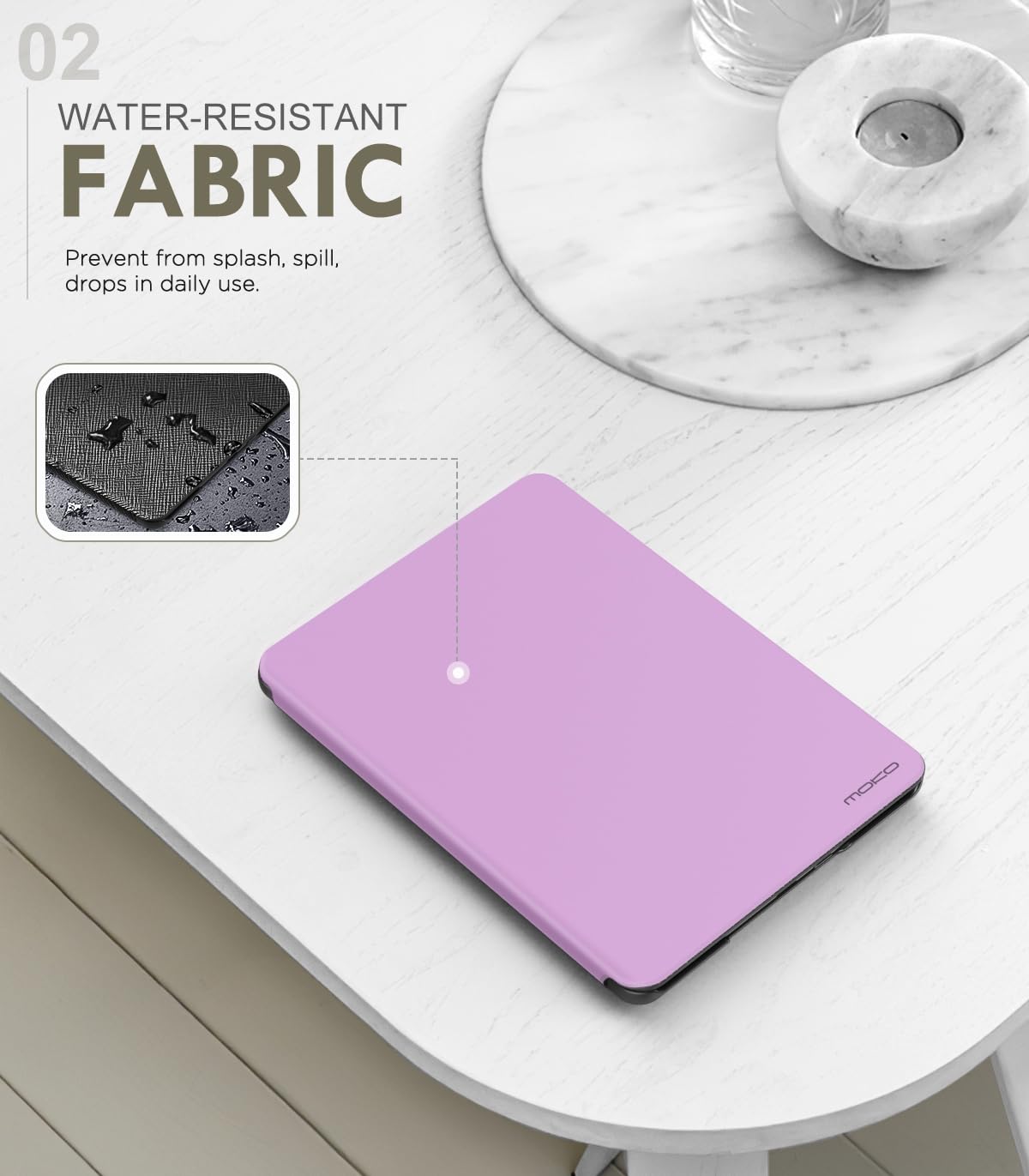 MoKo Case for 6.8' Kindle Paperwhite (11th Generation 2021) and Kindle Paperwhite Signature Edition, Light Shell Cover with Auto Wake/Sleep for Kindle Paperwhite 2021 E Reader, Lavender Purple