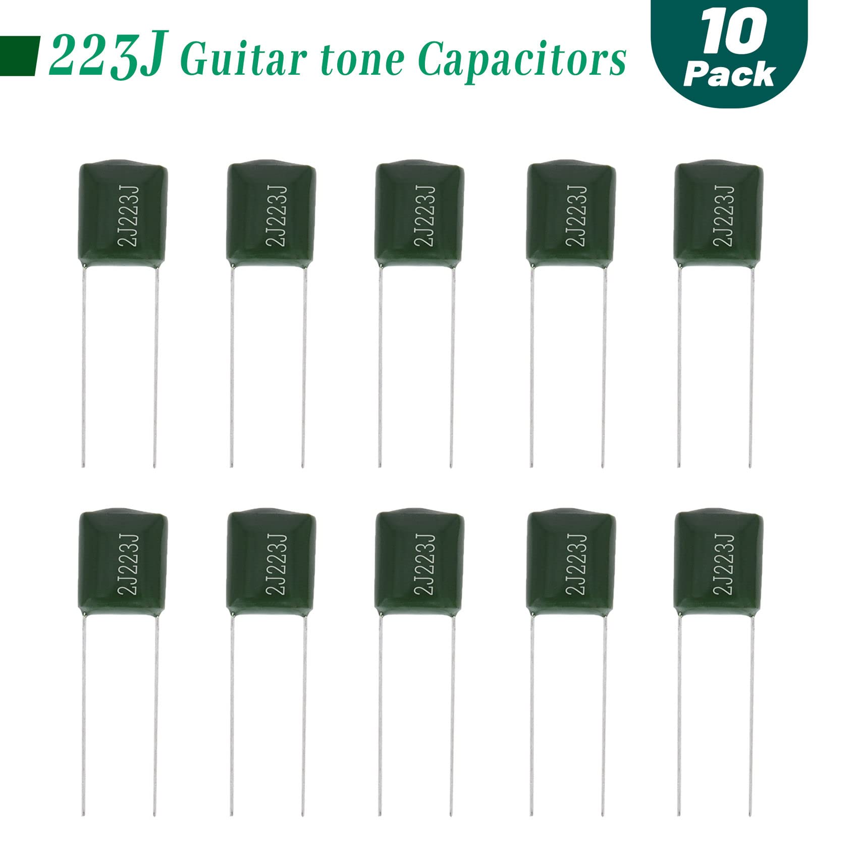 Guitar Tone Capacitor 223J 0.022Uf 10Pcs,103J .01Uf 10Pcs,473J .047Uf 10Pcs Capacitors Polypropylene Electronic Accessories 630V