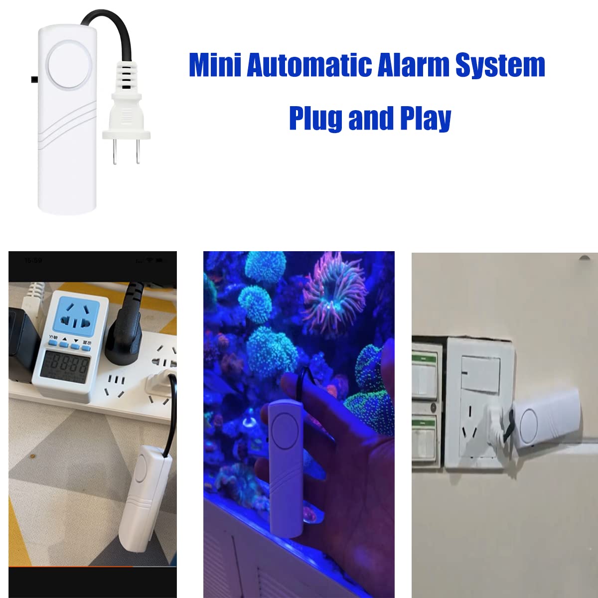2Pcs Power Failure Alarm,Automatic Power Cut Failure Alerter,80Db Led Indicator Smart Alarm Warning Siren,Power Cut Alarm(Needs Aaa Battery,Not Included) (2Pcs Power By Aaa Battery)