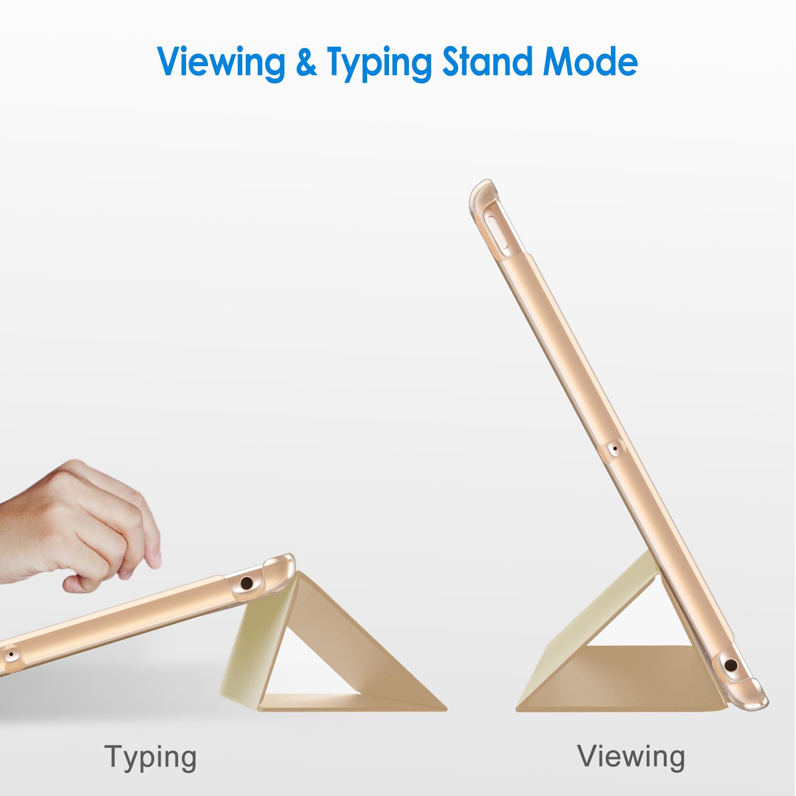 Jetech Case For Ipad 10.2-Inch (2021/2020/2019 Model, 9/8/7 Generation), Auto Wake/Sleep Cover (Gold)