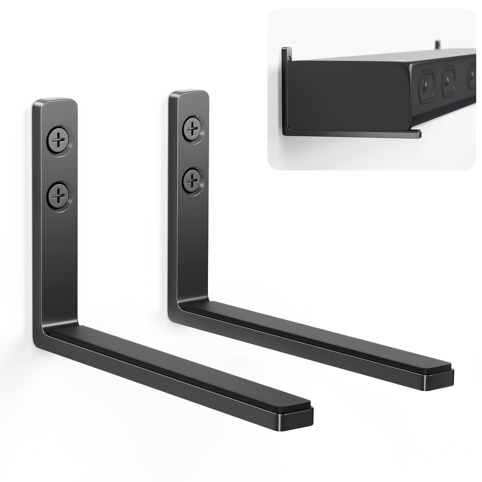 Songsoso Soundbar Mounts Under Tv For Bose, Sony, Saiyin, Vizio, Lg, Samsung, Roku - Dolby Atmos Compatible Soundbar Wall Mount 