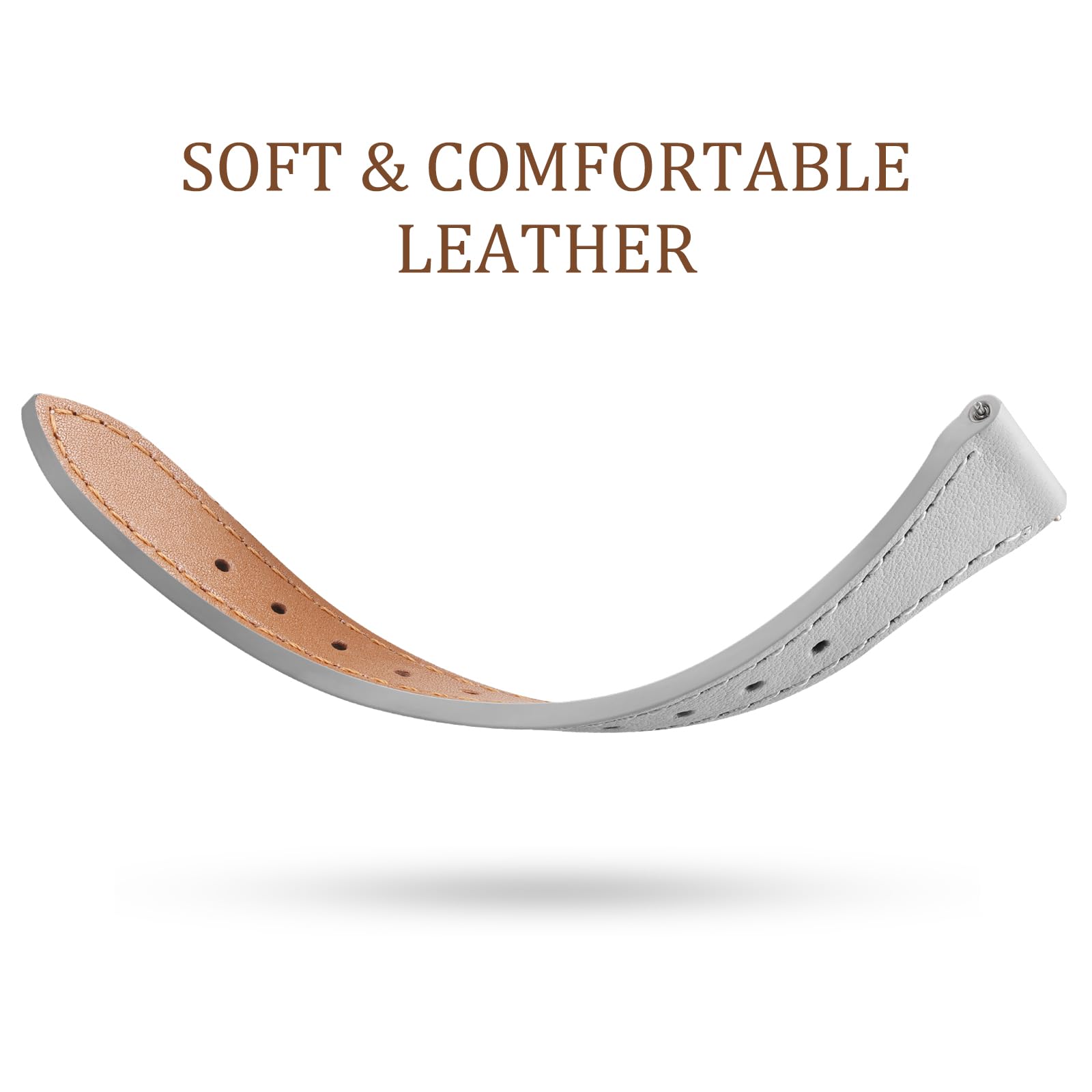 Geak Slim Leather Bands Compatible With Samsung Galaxy Watch 7 Band 40Mm 44Mm/Watch 6 5 4 Band 40Mm 44Mm/Galaxy Watch Active 2,