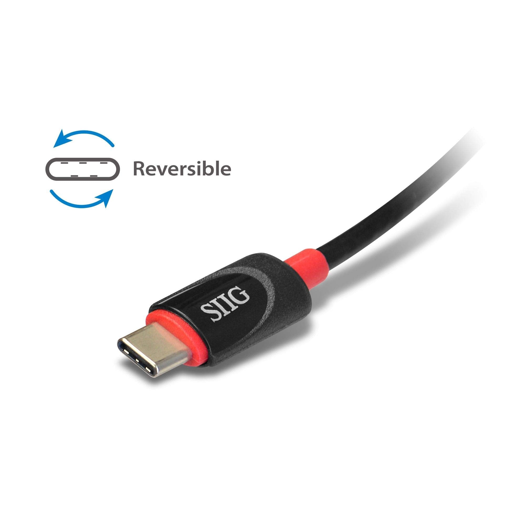 Siig Usb Type C To Gigabit Ethernet Adapter   10/100/1000 Mbps Lan Adapter For Windows And Mac Systems, Thunderbolt 3 (Black)