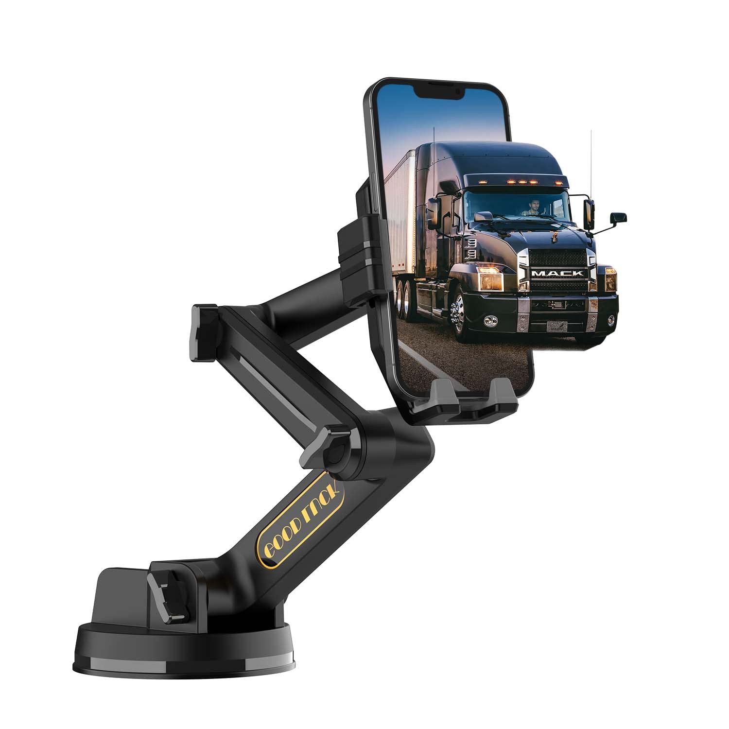 Wuitin Truck Phone Holder Mount,Car Phone Holder,Dashboard Windshield Phone Holder 16.9 Inch Long Arm,Super Suction Cup Compatib