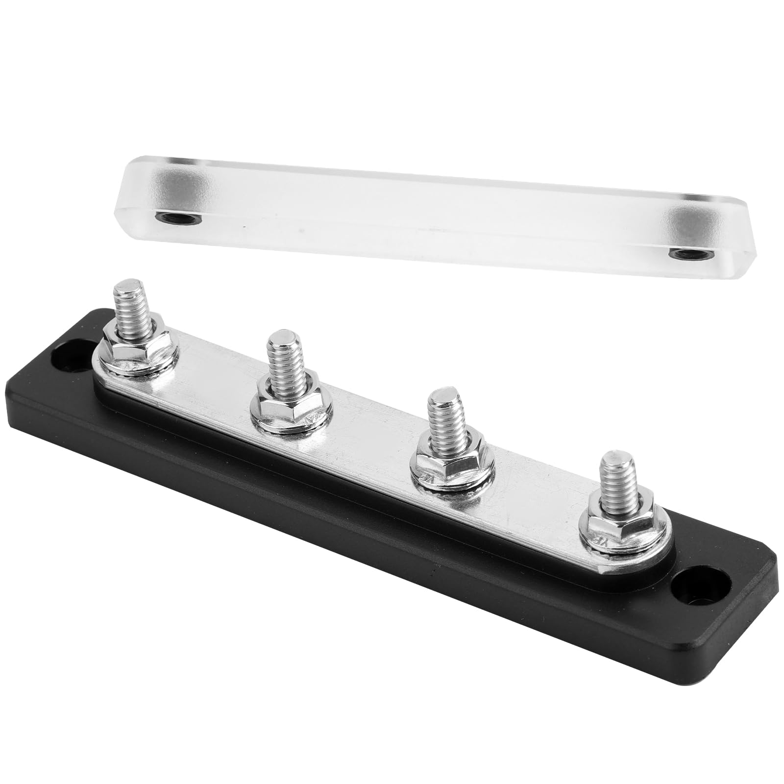 Gloso Common Bus Bar 3/8    Power Distribution Block Marine Busbar Battery Terminal Distribution Block 150 Amp Rating 4P