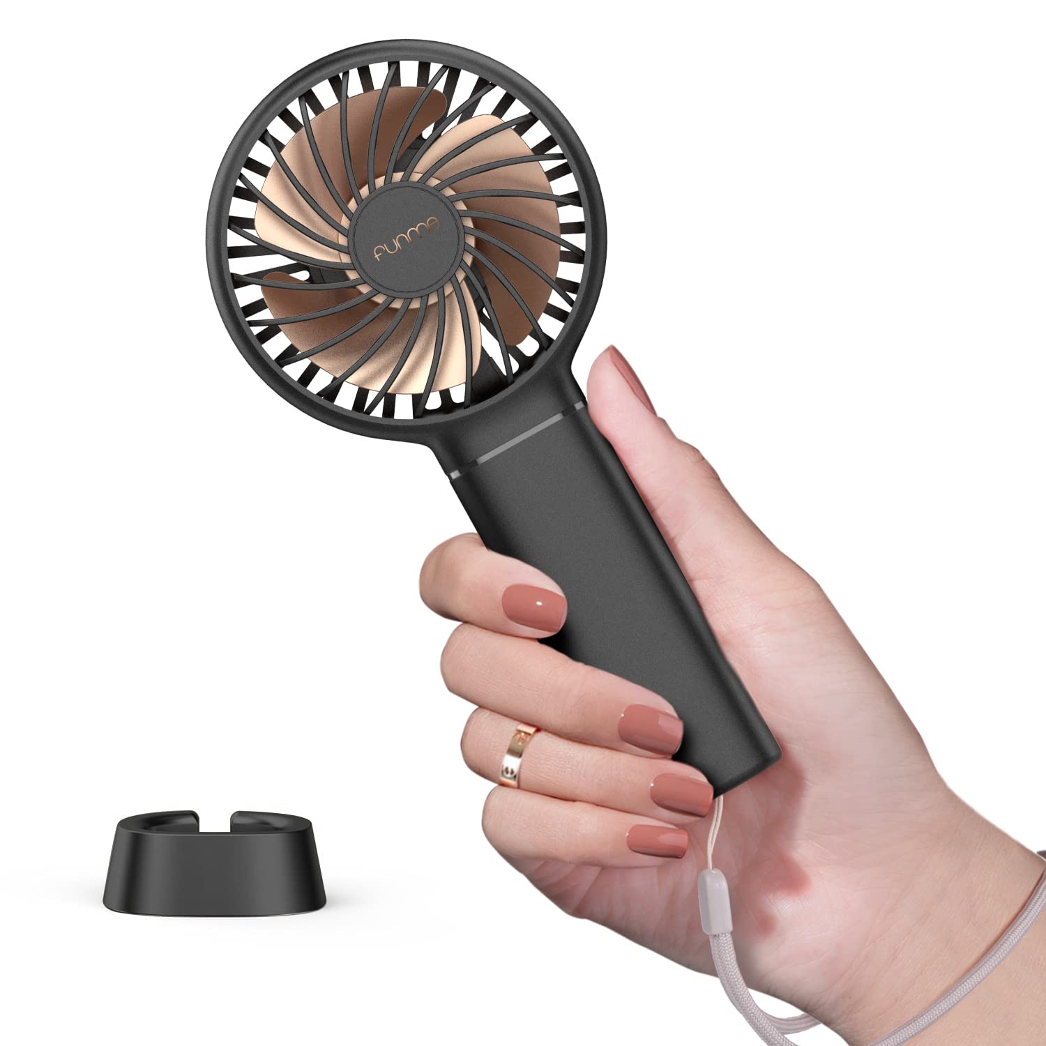 Outxe Funme Mini Handheld Fan   3500Mah Portable Usb Rechargeable Fan For Women & Girls   Black