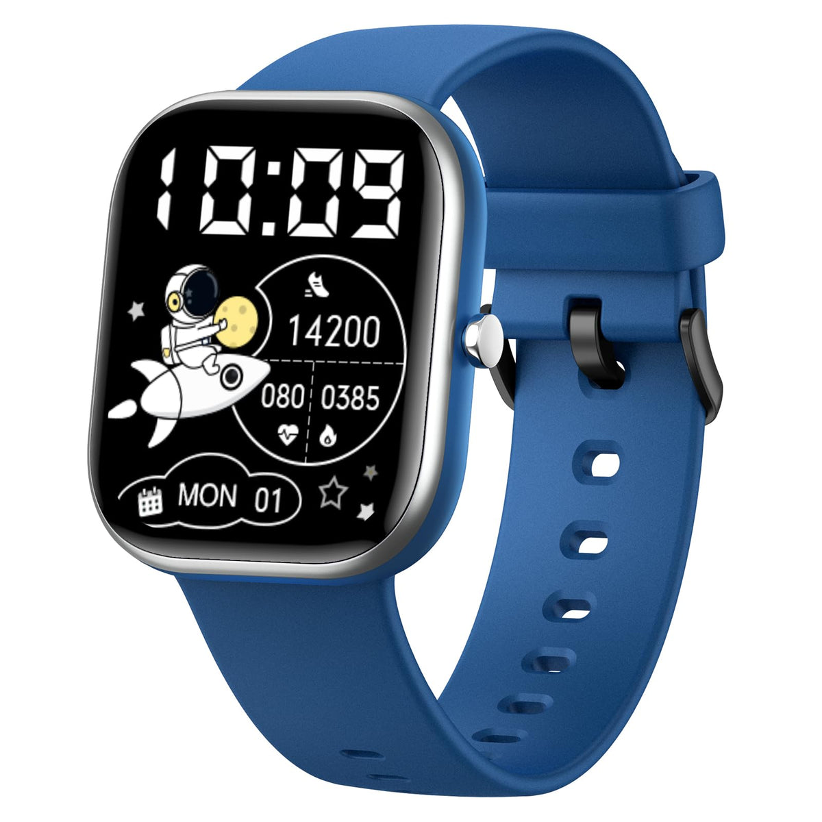 Nyonio Smart Watch For Kids,19 Sport Mode,1.5'' Diy Dial,Ip68 Waterproof,Sleep Monitor,Pedometers,Heart Rate,Great Birthday Gift