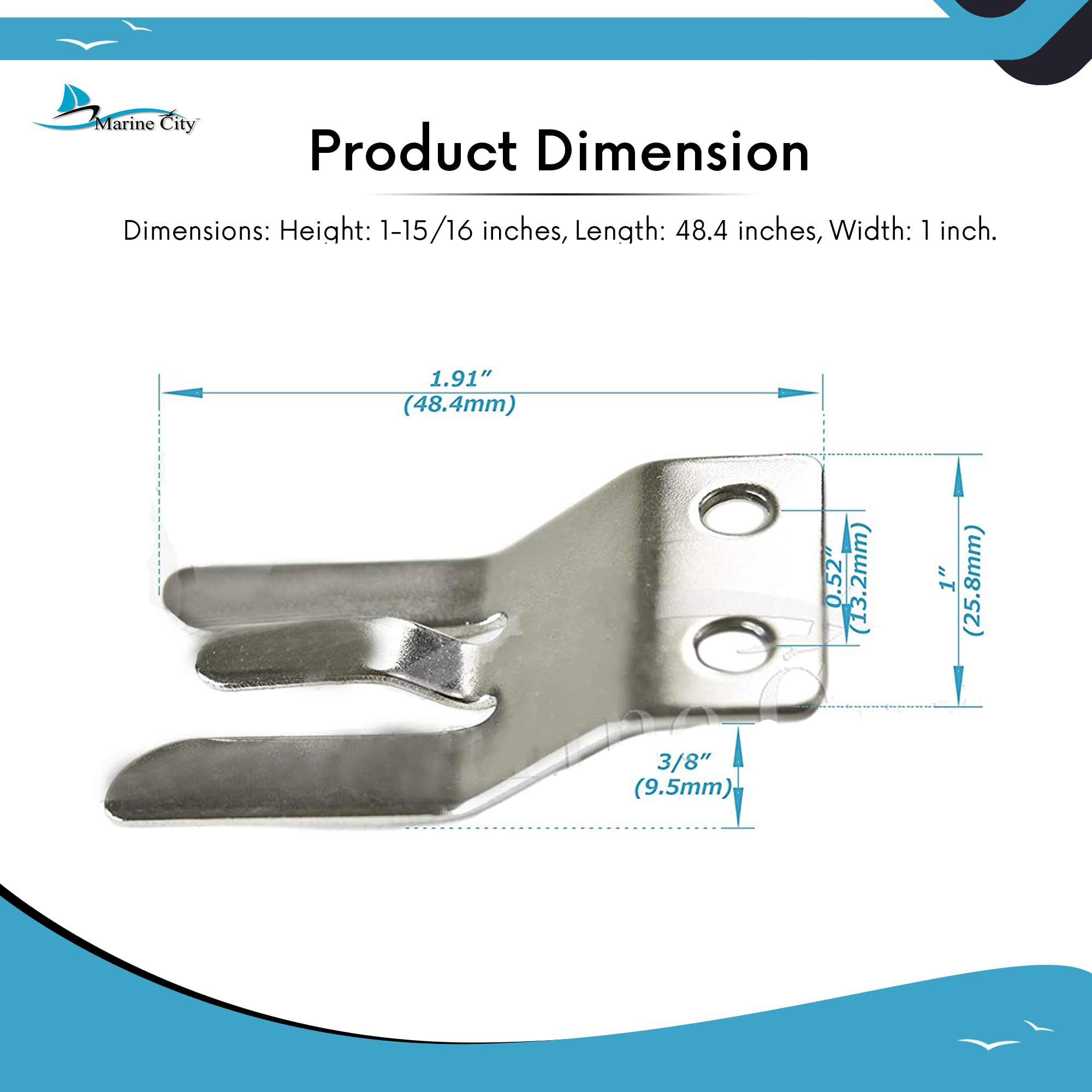 Marine City Stainless Steel Handheld Microphone Hang Up Clip Sturdy And Durable   Car Radio Microphone Mounting Clip Perfectly M