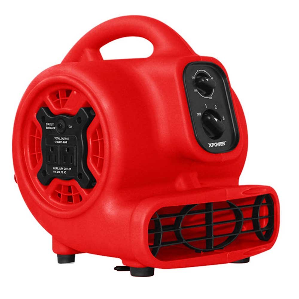 Xpower P 230At Mini Mighty 1/4 Hp 925 Cfm Centrifugal Air Mover, Carpet Dryer, Floor Fan, Blower, Stackable, Daisy Chain, For Wa