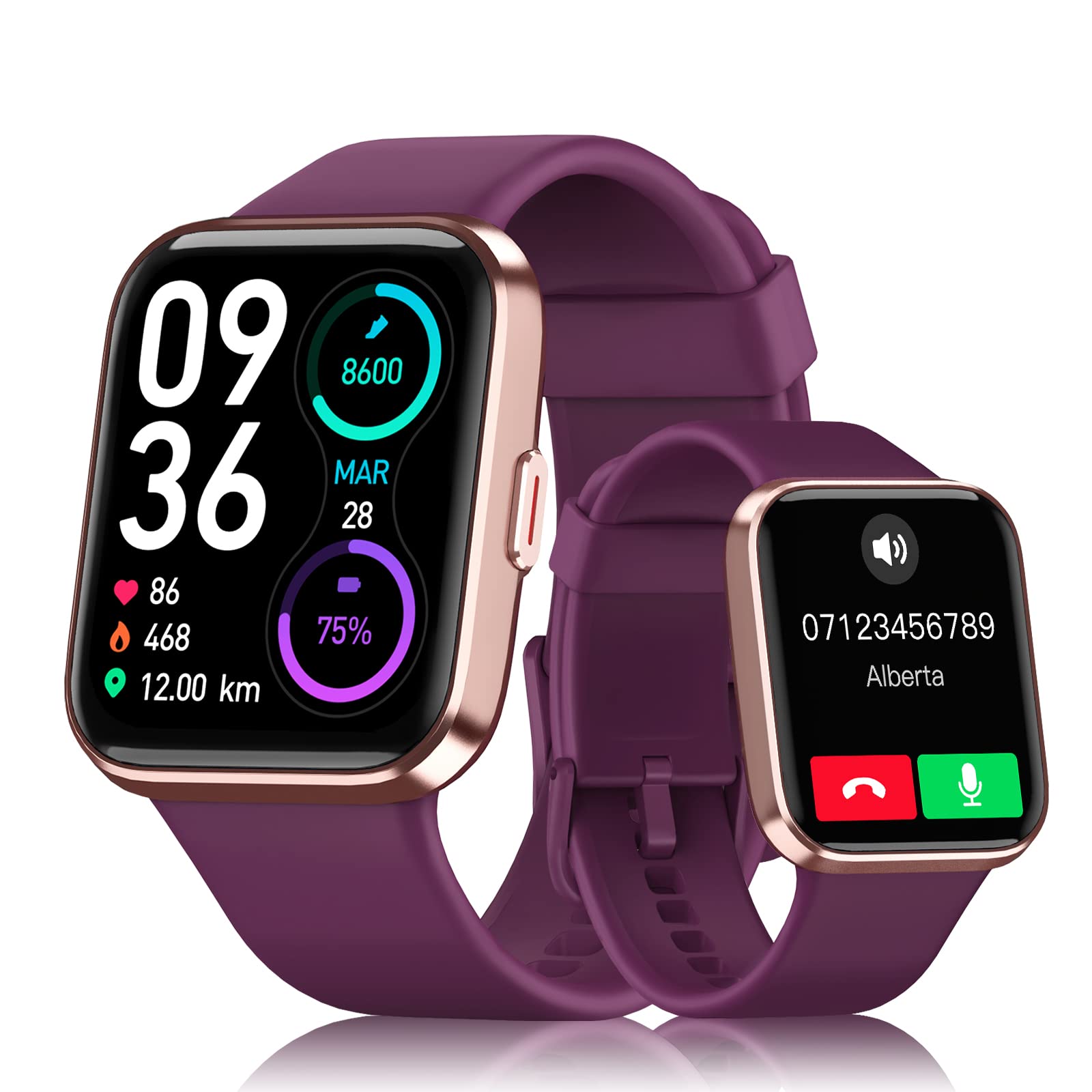 Smart Watch For Men Iphone Android, Smartwatch With Alexa Built In (Answer/Make Call), 1.7'' Fitness Tracker For Heart Rate Slee