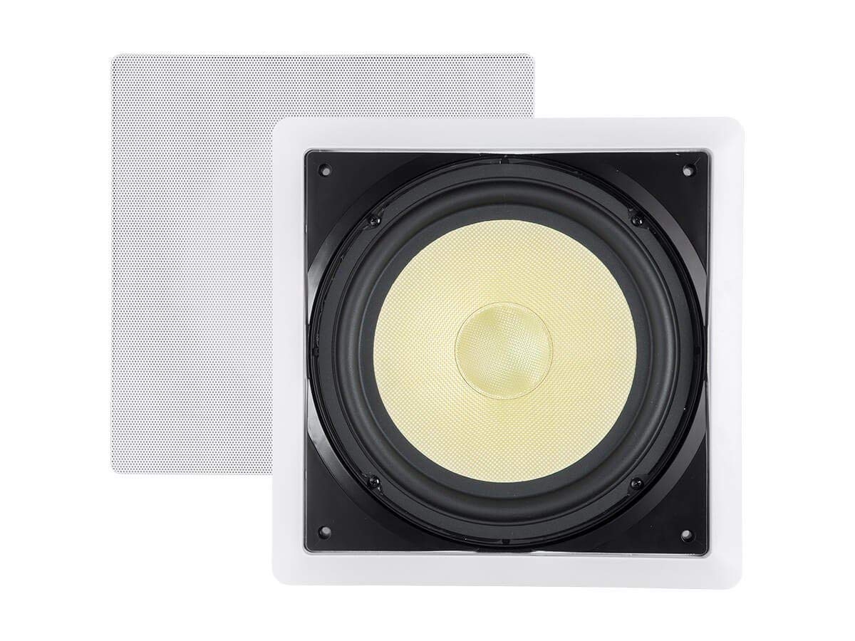 Monoprice Fiber In Wall Speaker   10 Inch, 300W Subwoofer, Easy Installation And Paintable Grill   Caliber Series