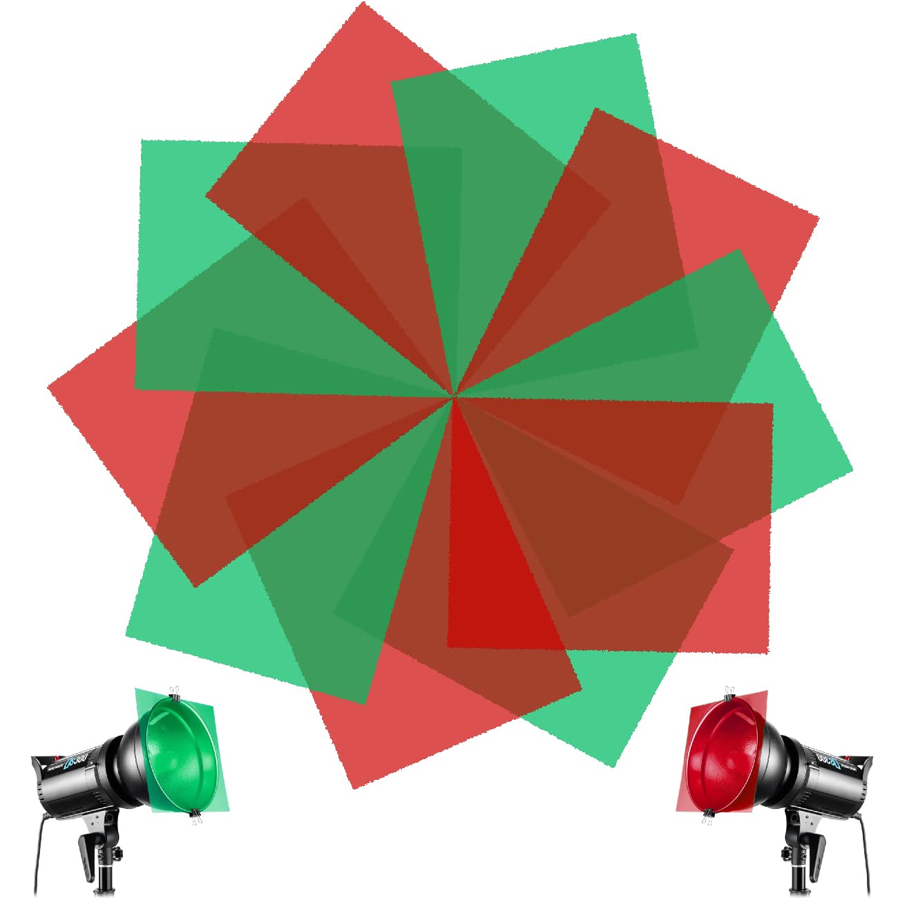 Sakolla 10Pcs Christmas Gel Filter   Red & Green Transparent Film 8.7 X 11 Inches Colored Overlays Correction Lighting Gels Plas