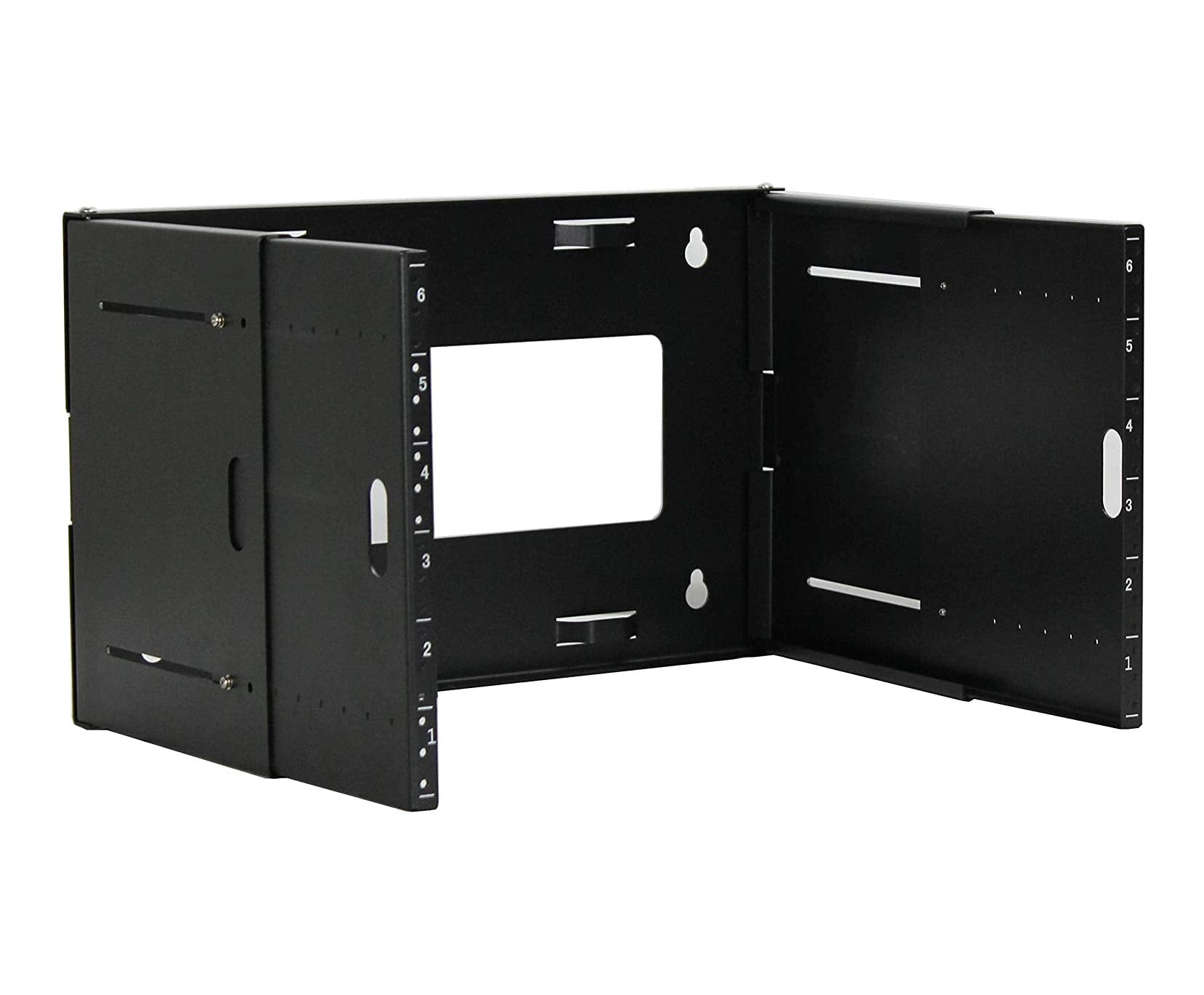 Ares Vision 6U 19 Inch Wide Heavy Duty Steel Extendable Wall Mount Bracket Rack For Network Equipment 6U