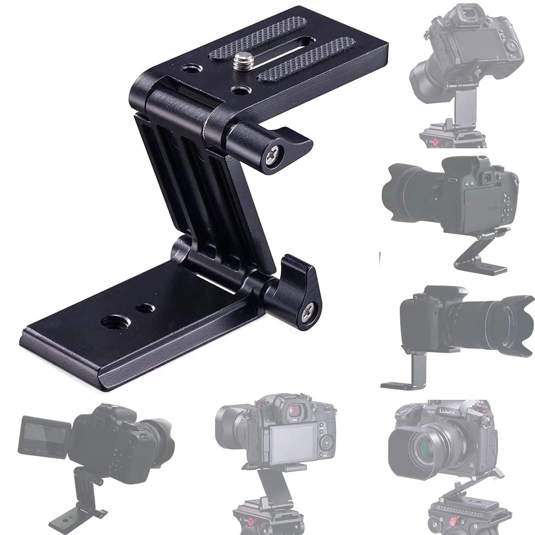 Universal Flex Tilt Head Z Mount Bracket Tripod Quick Releas Plate Mounting Compatible With Monopod Slider Rail Cage Rig Stabili