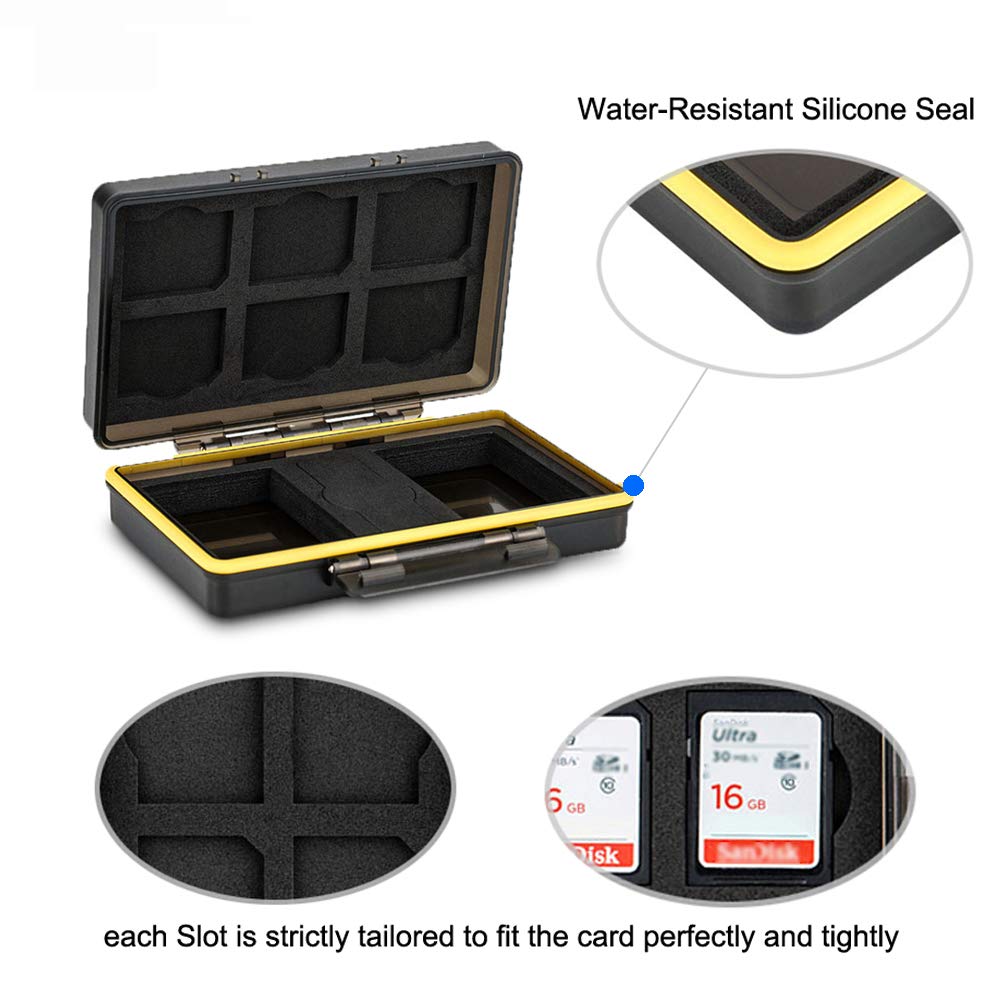 Jjc Camera Battery Case Organizer Holder Fits For Canon Lp-E6 Lp-E8 Lp-E12 Lp-E17 Nb-13L Nikon En-El15 En-El14 Fujifilm Np-W126