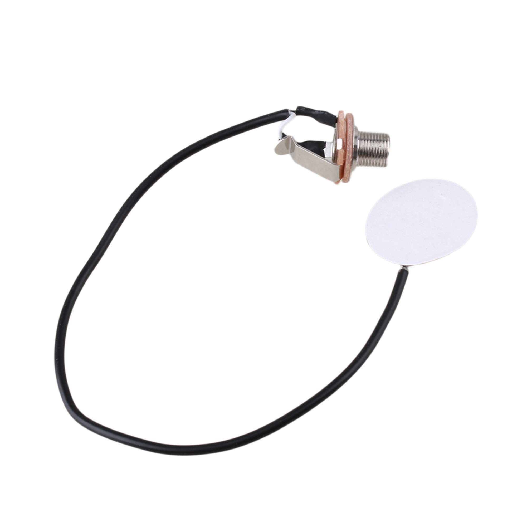 Lovermusic Piezo Transducer Microphone Pickup Jack Mic Contact Replacement For Guitar Diy