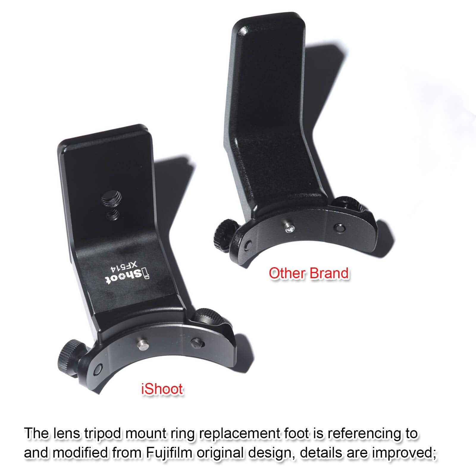 Ishoot Metal Lens Collar Replacement Base Foot Stand Adapter For Fuji Xf 50 140Mm F2.8 R Lm Ois Wr Telephoto Lens Tripod Mount R