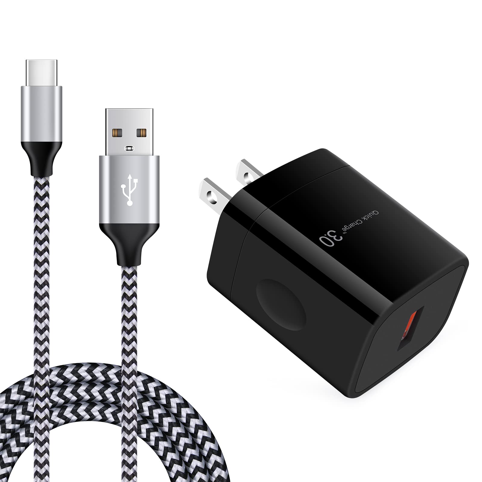 Orsunday Quick Charge 3.0 Fast Charger Compatible Motorola Moto G10 G9 G8 G7 Power Plus Play, Edge/G Power/Stylus/Razr/One 5G Ac