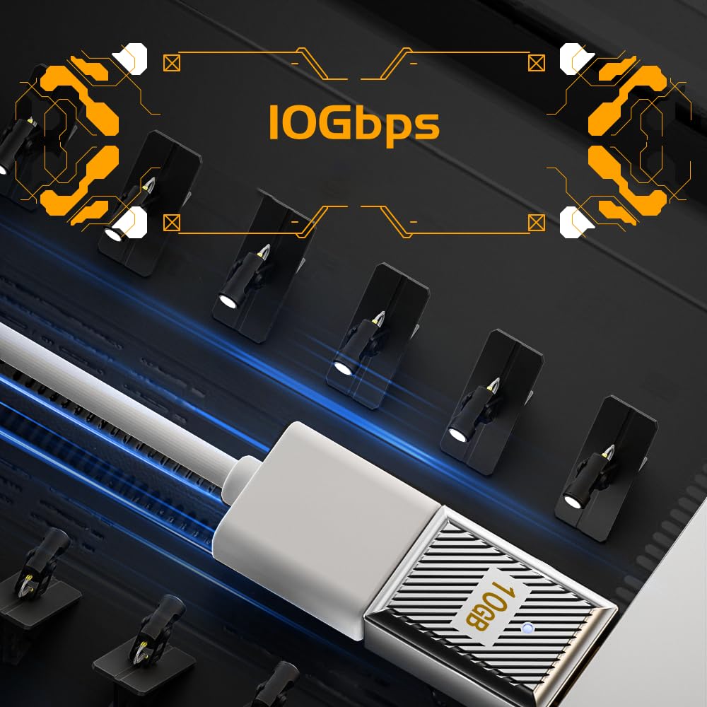 Wlgq Usb3.1 Type C Female To A Female 120W Charging Adapter 10Gbps Aluminum Alloy Shell