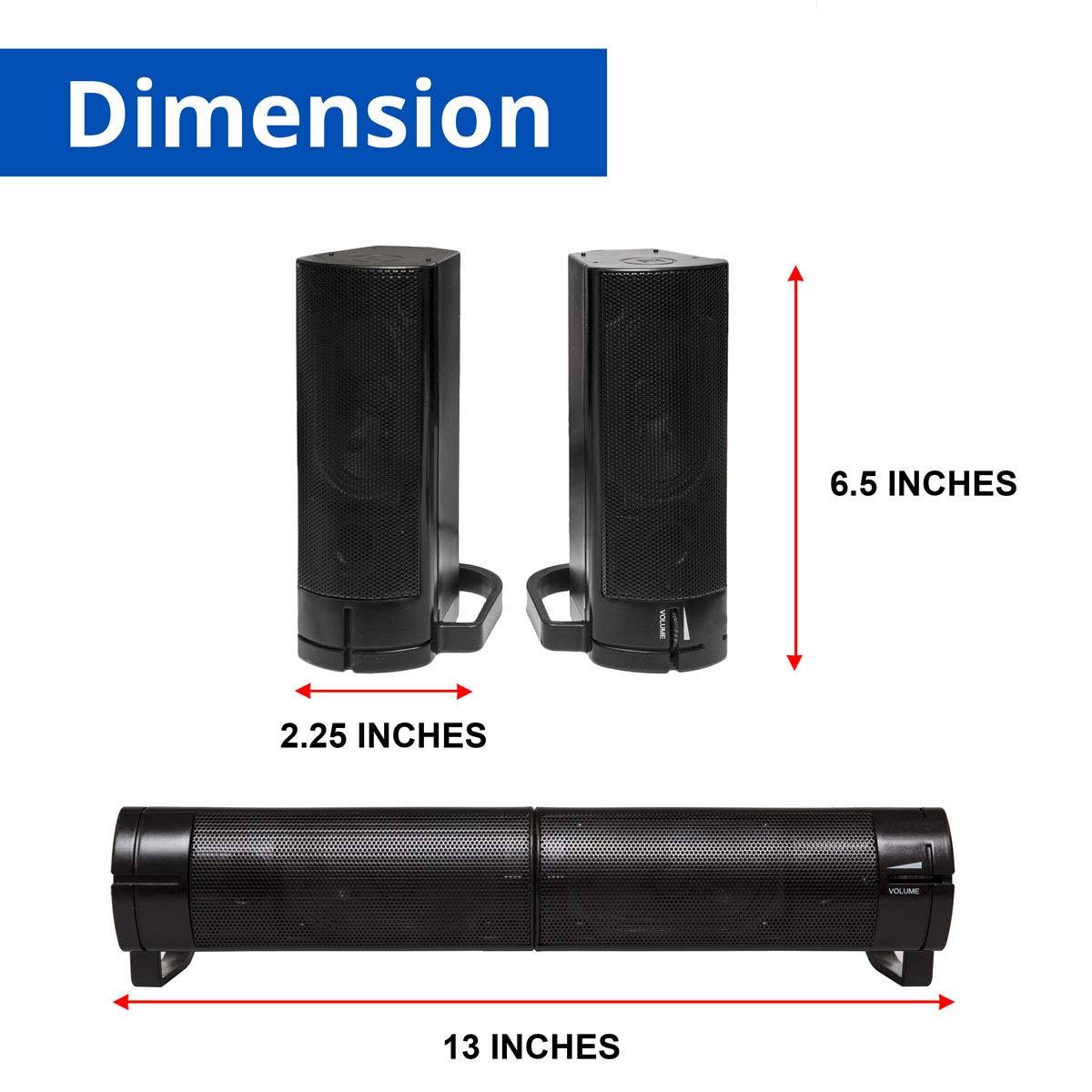 Pc Usb Powered Monitor Speaker Sound Bar 3.5Mm Audio Wired Soundbar Speaker Converts To Vertical Desktop Speaker Cl-Spk20037