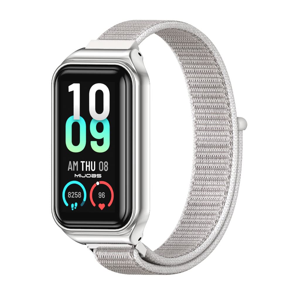 Mijobs Strap For Amazfit Band 7 Nylon Replacement Strap Watch Wrist Band Smart Bracelet Accessories For Amazfit 7 Fit Band