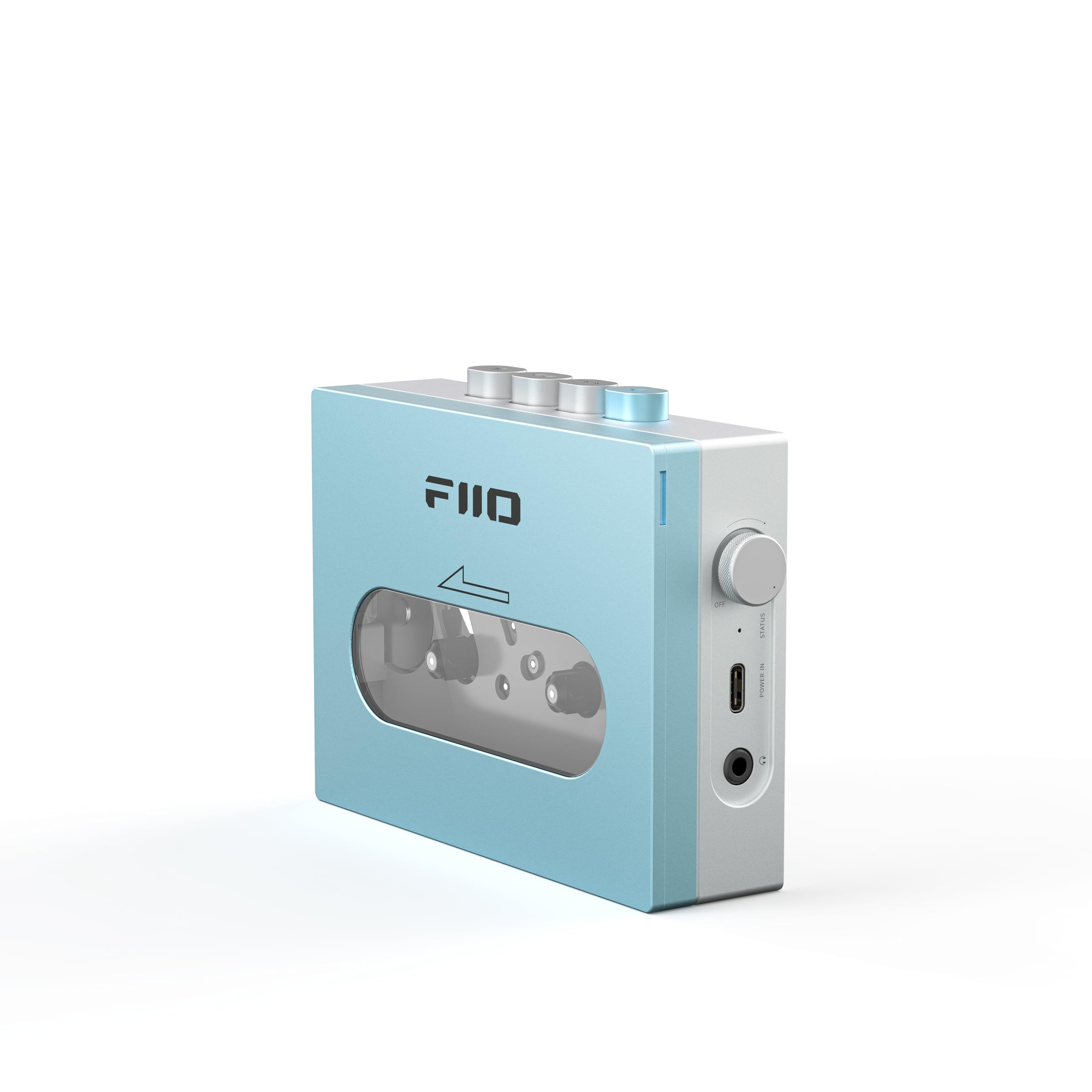 FiiO CP13 Portable Cassette Tape Player - Ultra-Low Wow & Flutter, Type-C Powered, Sky Blue