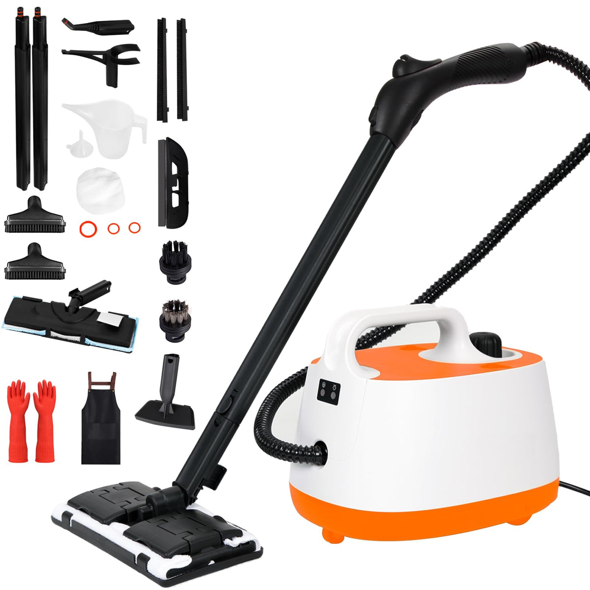 Steam Cleaner,Multipurpose Neat Canister Steamer With 21 Accessories,5 Minutes Fast Heating,Rolling Cleaning Machine For Carpet,