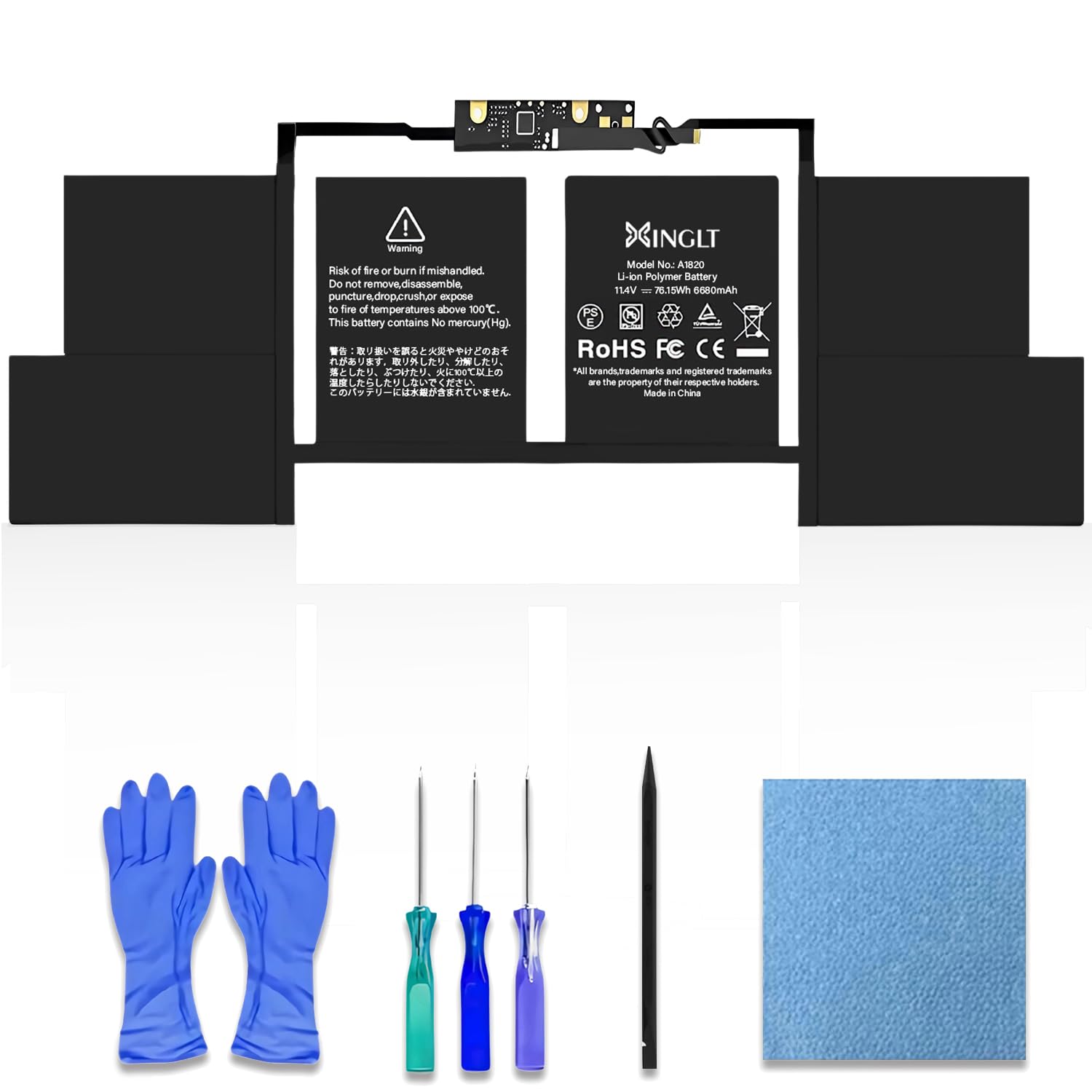 Xinglt A1707 Replacement Battery For Macbook Pro,A1820 Laptop Battery For Macbook Pro 15 Inch A1707 (2016, 2017) 6680Mah 76.15Wh