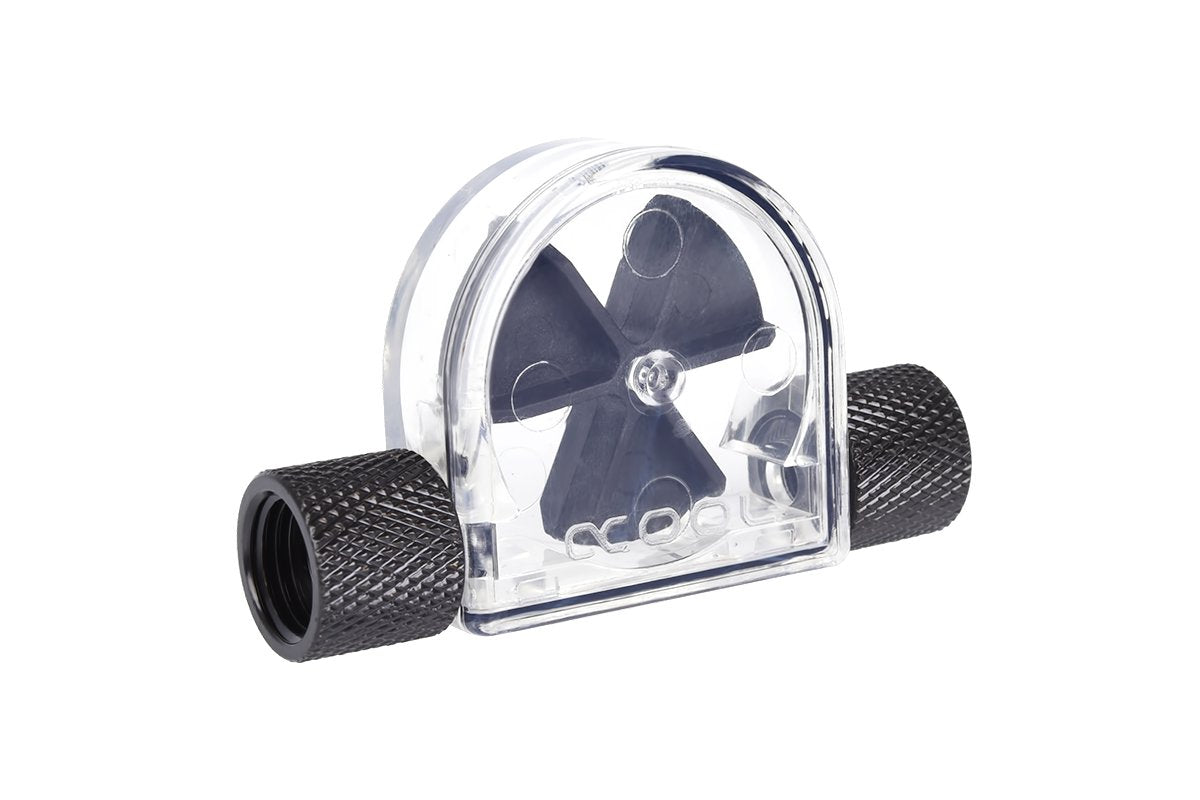Alphacool 17366 Eisfluegel flow indicator black G1/4 inner thread - acryl Water cooling Monitoring