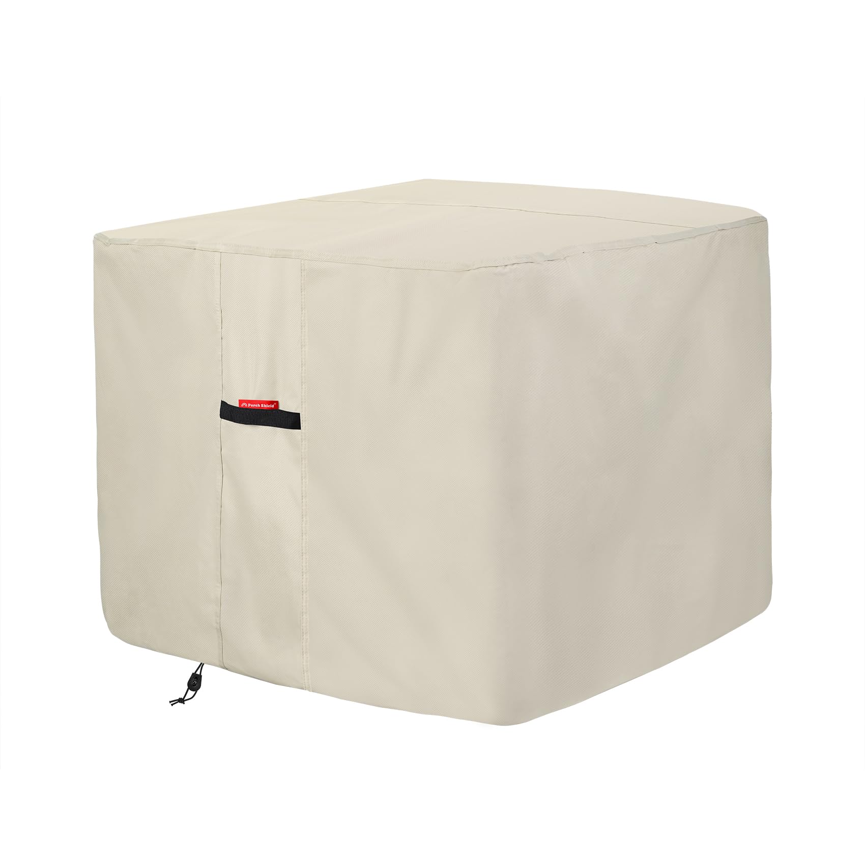 Porch Shield 600D Waterproof Air Conditioner Covers For Outside Units Square Ac Cover Tan   34 X 34 X 30 Inch