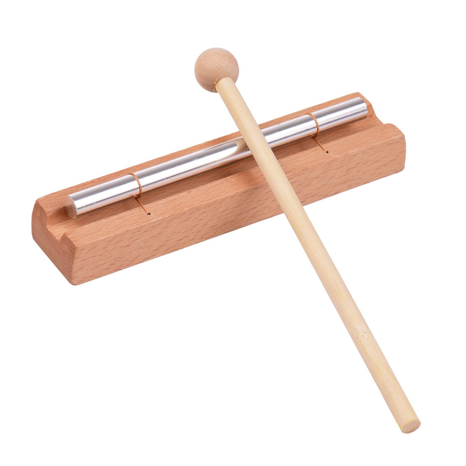 1Tone Wooden Chimes with Mallet Percussion Instrument for Prayer Yoga Meditation Musical Chime for Children Teachers Classroom