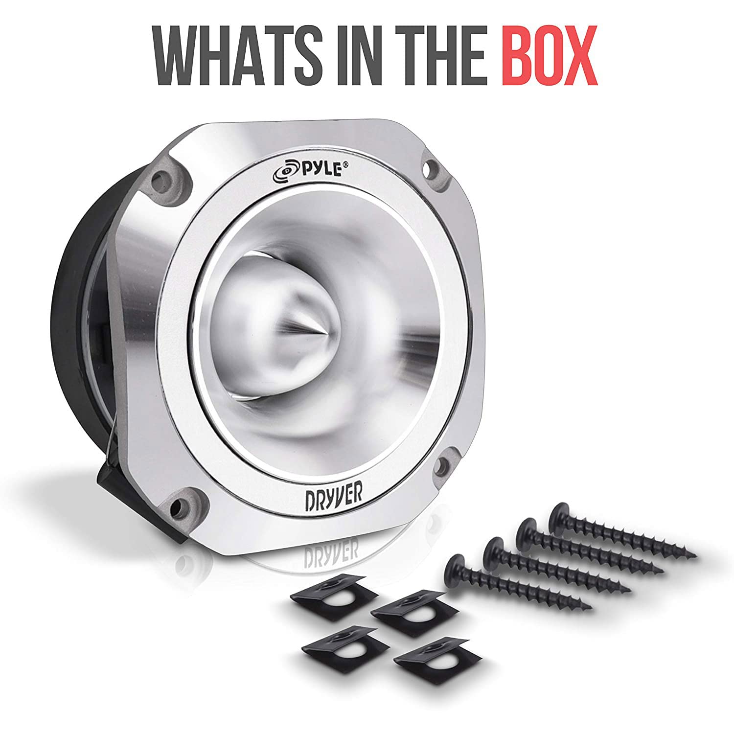 1.5    Audio Car Tweeter Speaker   Aluminum Die Cast Frame, 500 Watt Peak, 2 Khz   25 Khz Frequency Response, 4 Ohm, Heavy Duty
