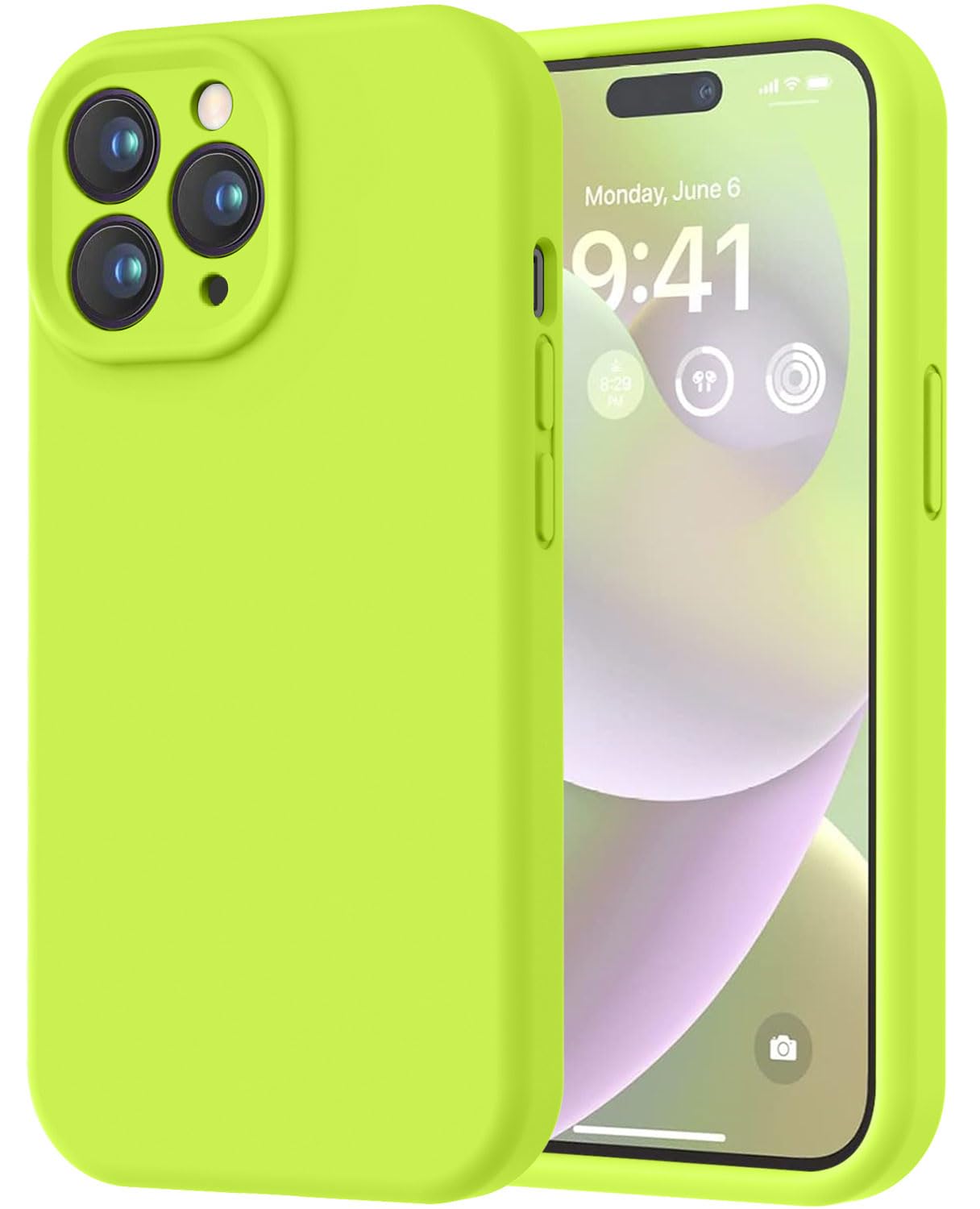 Love 3000 Designed For Iphone 14 Pro Case, Premium Silicone With [Soft Anti Scratch Microfiber Lining] Shockproof Protective Pho