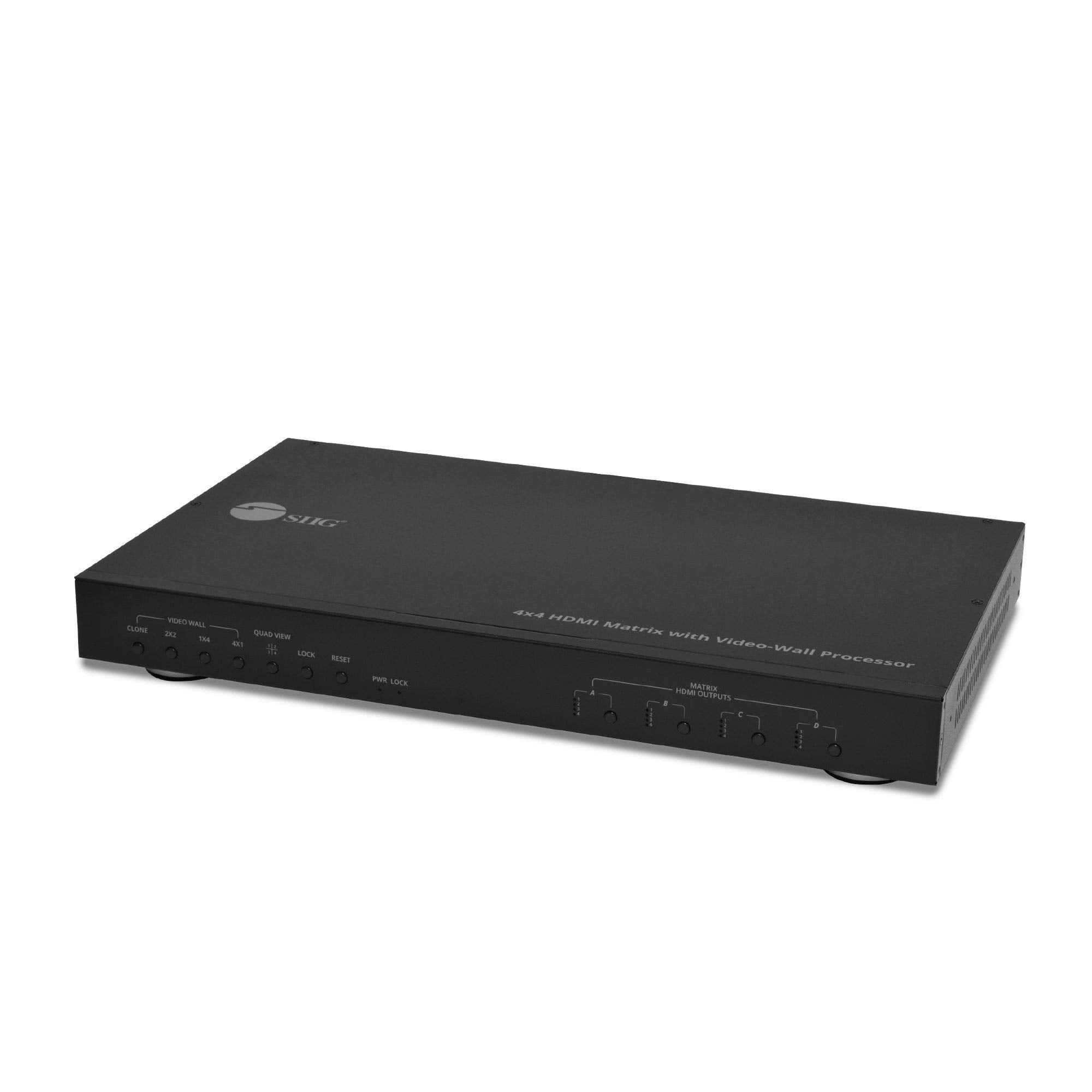 SIIG AC CEH24C11S1 4x4 HDMI Matrix + VideoWall Processor Brown Box