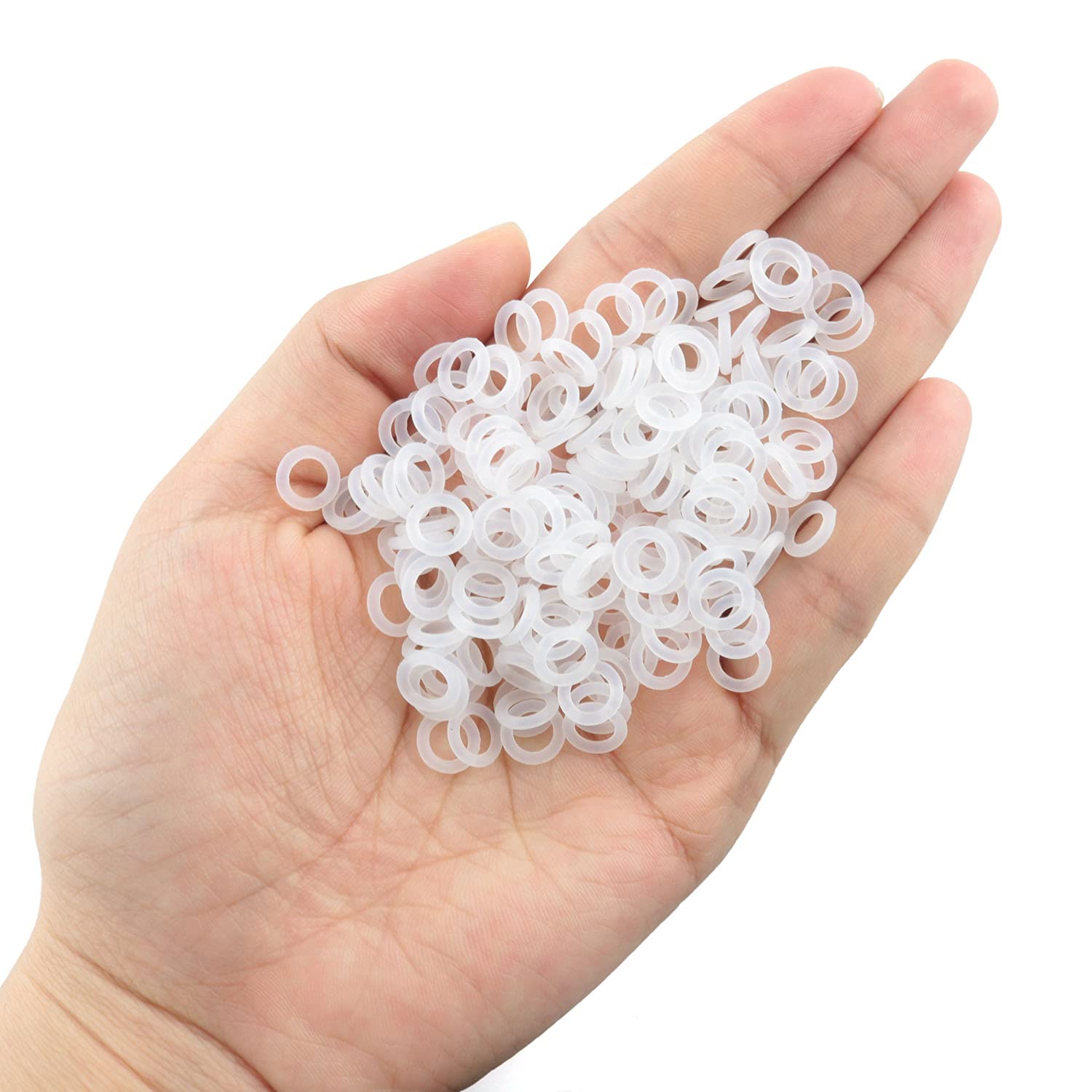 Dgzzi 150Pcs Rubber O Ring Switch Dampeners Keycap 8X5X1.5Mm Clear White Cherry Mx Switch Keyboard Damping O Ring