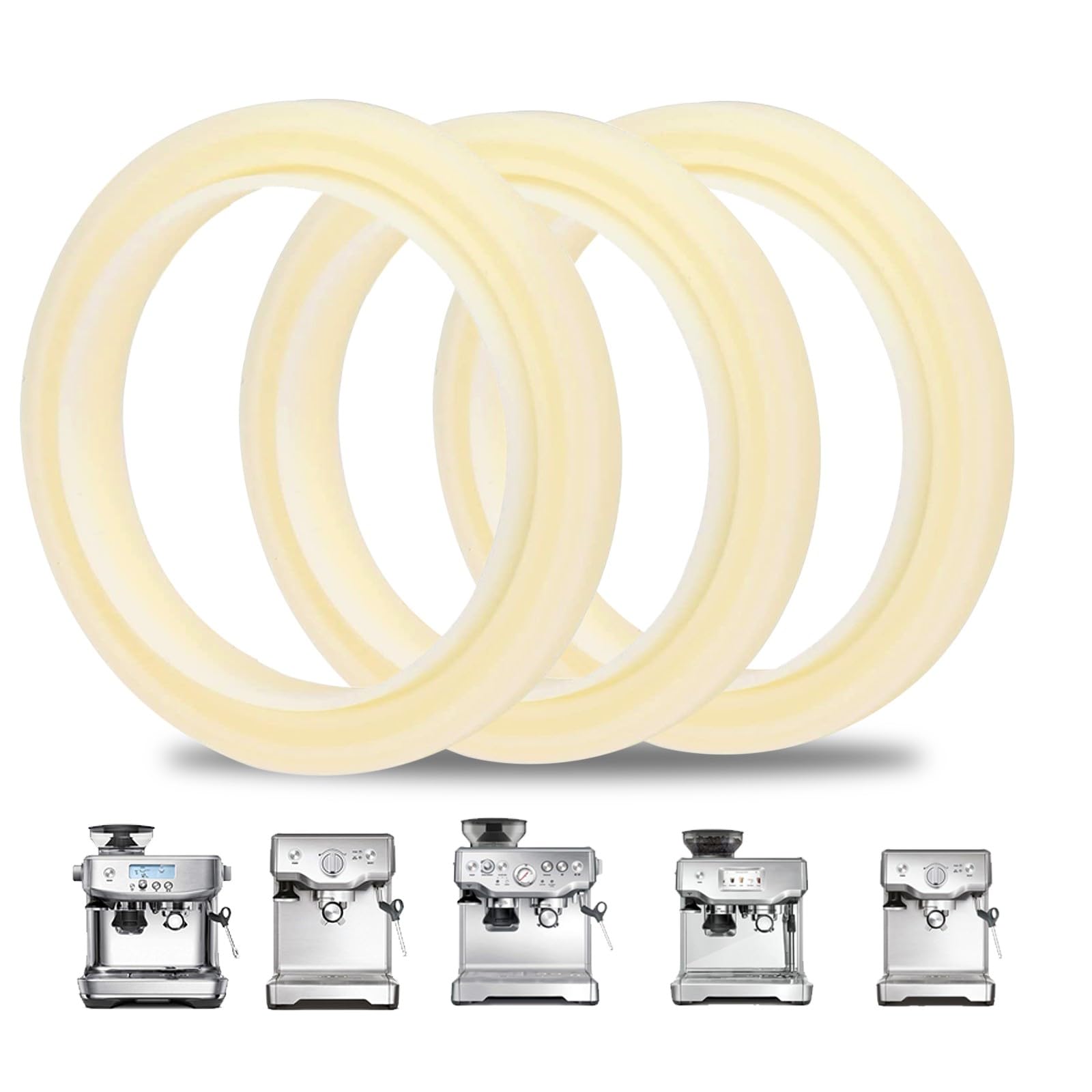 3Pcs 54Mm Silicone Steam Ring, Replacement Gasket For Breville Espresso Machine 878/870/860/840/810/500/450/Sage 500/870/875/880