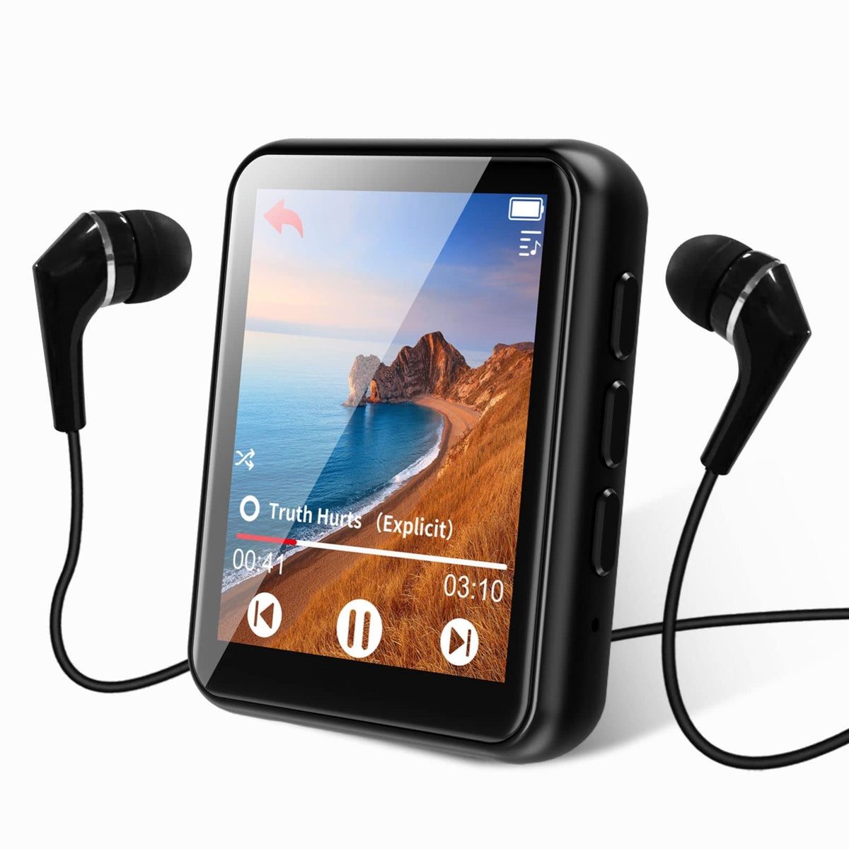 64Gb Mp3 Player Bluetooth 5.3 Touch Screen Music Player Portable Mp3 Player With Speakers High Fidelity Lossless Sound Quality Mp3 Fm Radio Recording E Book Mp3 Player Support (128Gb)