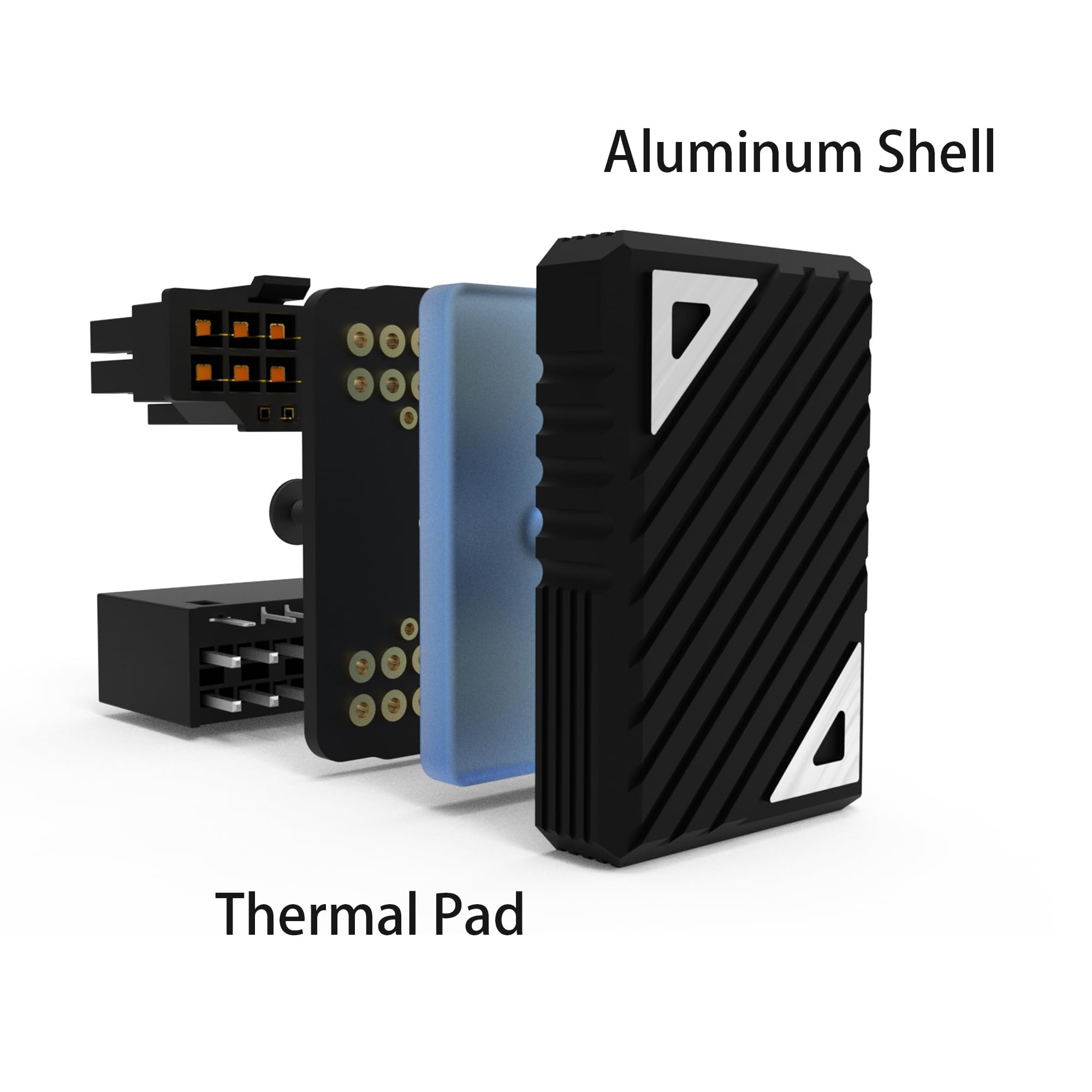 Formulamod 16 Pin Gpu Pci E 5.0 180 Degree Angled Connector, 12Vhpwr Male To Female U Turn Adapter For Desktop Graphics Card Con