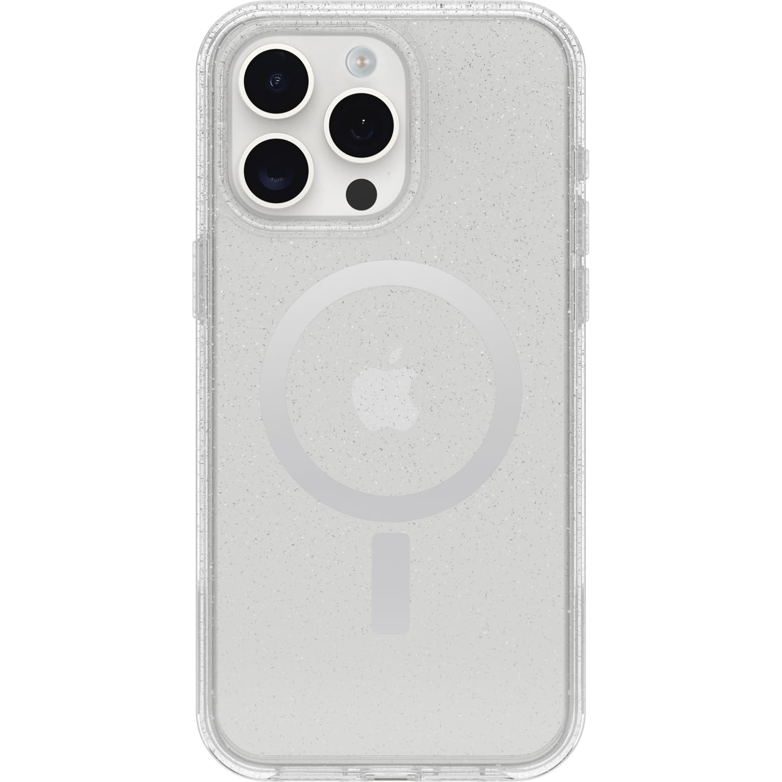 Otterbox Iphone 15 Pro Max (Only) Symmetry Series Clear Case   Stardust (Clear/Silver), Snaps To Magsafe, Ultra Sleek, Raised Ed