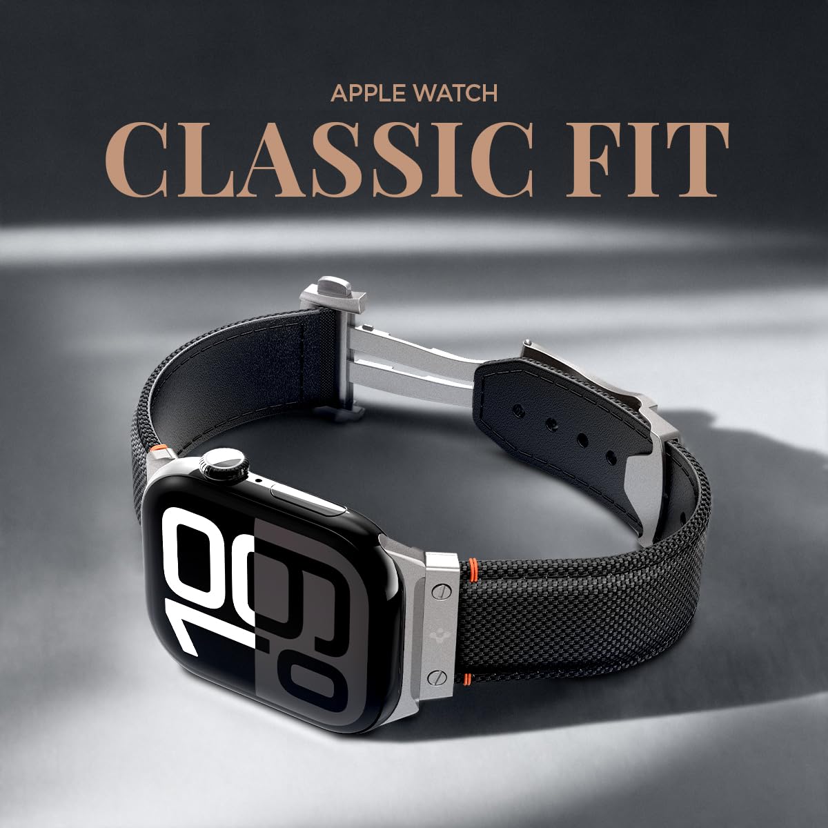 Spigen Classic Fit D-Buckle Strap Designed For Apple Watch Band Compatible With Ultra 2/1 49Mm, Series 10 46Mm, 9/8/7 45Mm, Se2/