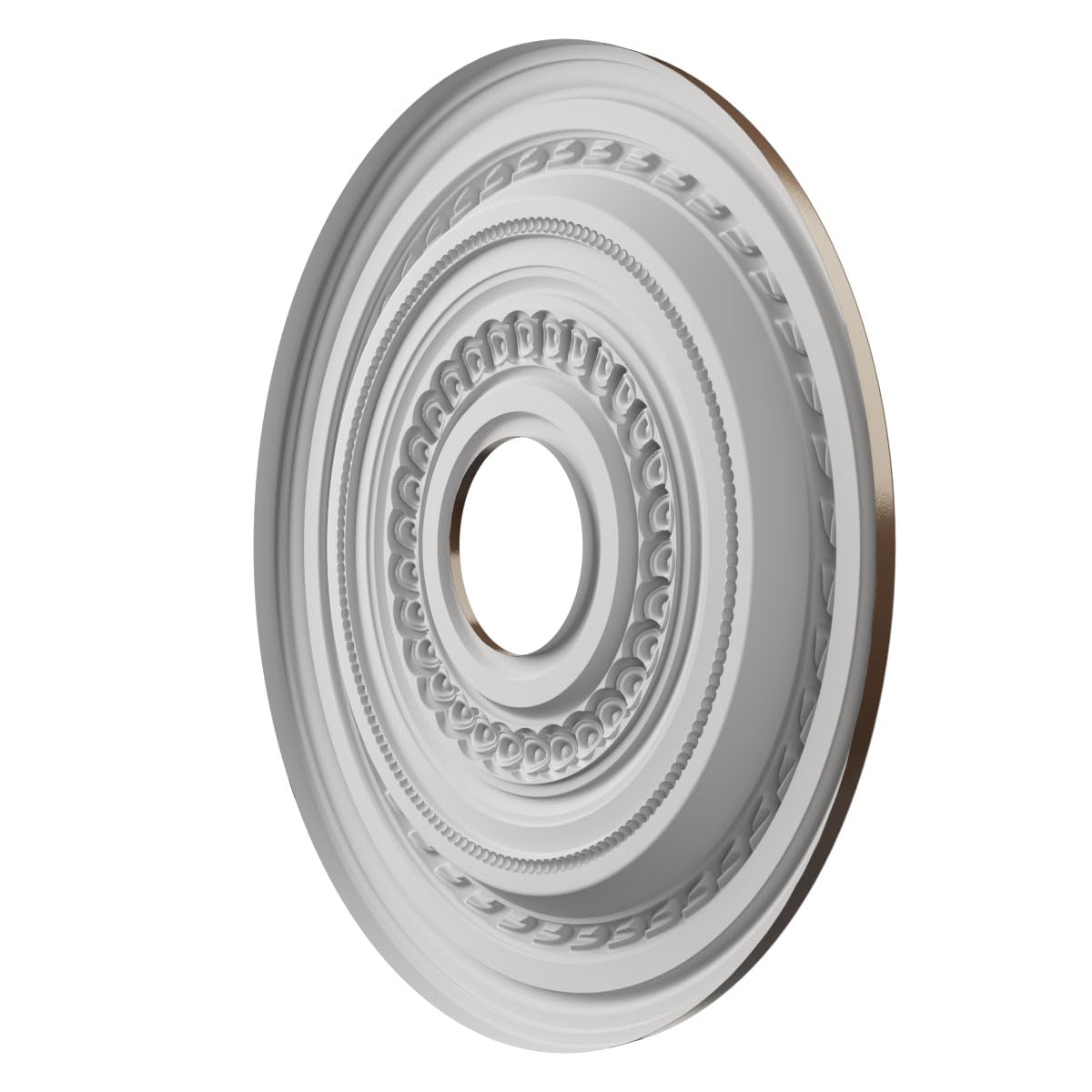 16Od X 3 1/2Id X 1P Cole Thermoformed Pvc Ceiling Medallion (Fits Canopies Up To 4 1/2), Metallic Copper