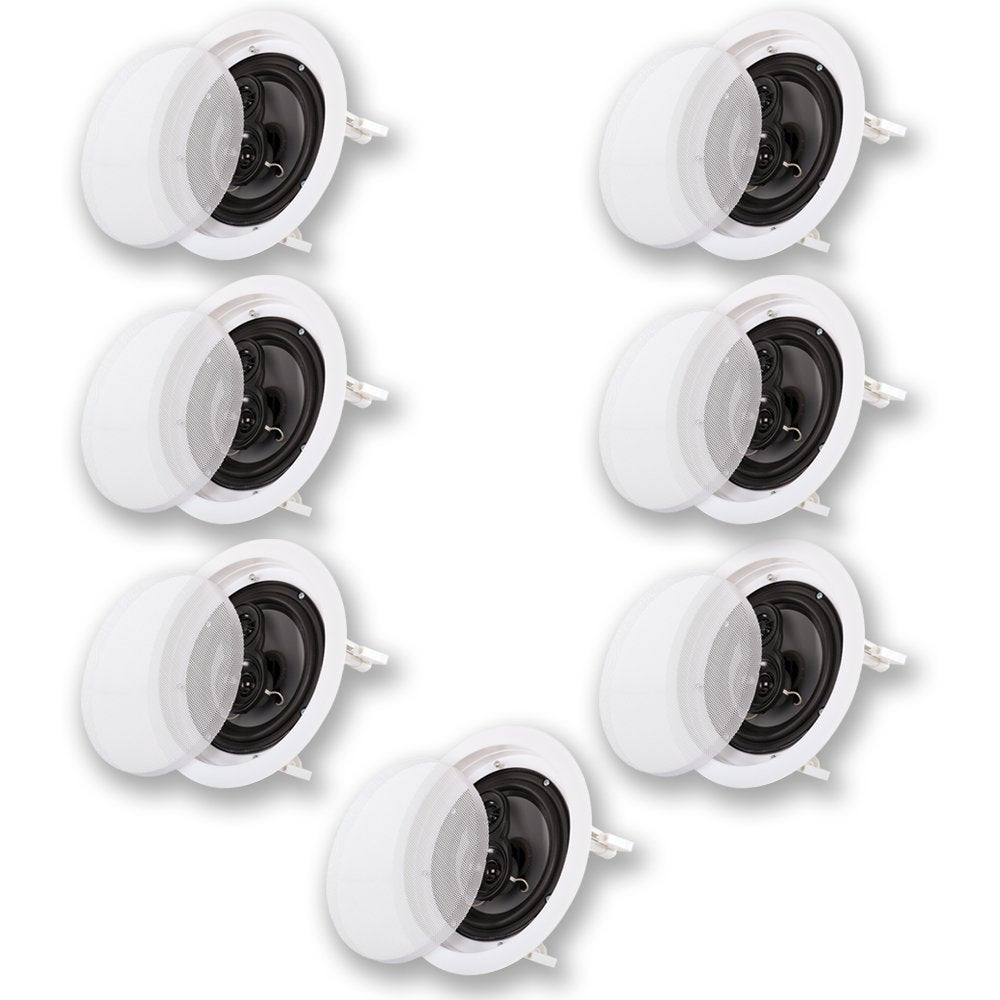 Acoustic Audio Cs Ic83 In Ceiling 8'' Home Theater 7 Speaker Set 3 Way ...