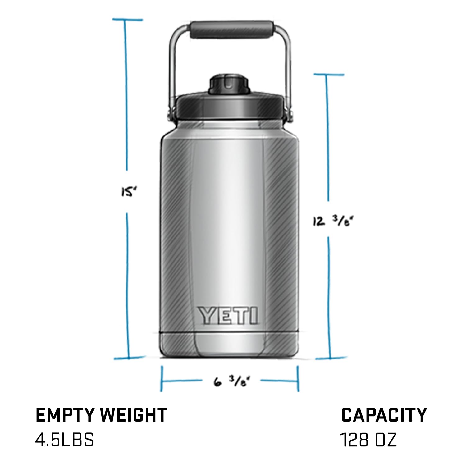 Yeti Rambler Gallon Jug, Vacuum Insulated, Stainless Steel With Magcap, Cosmic Lilac